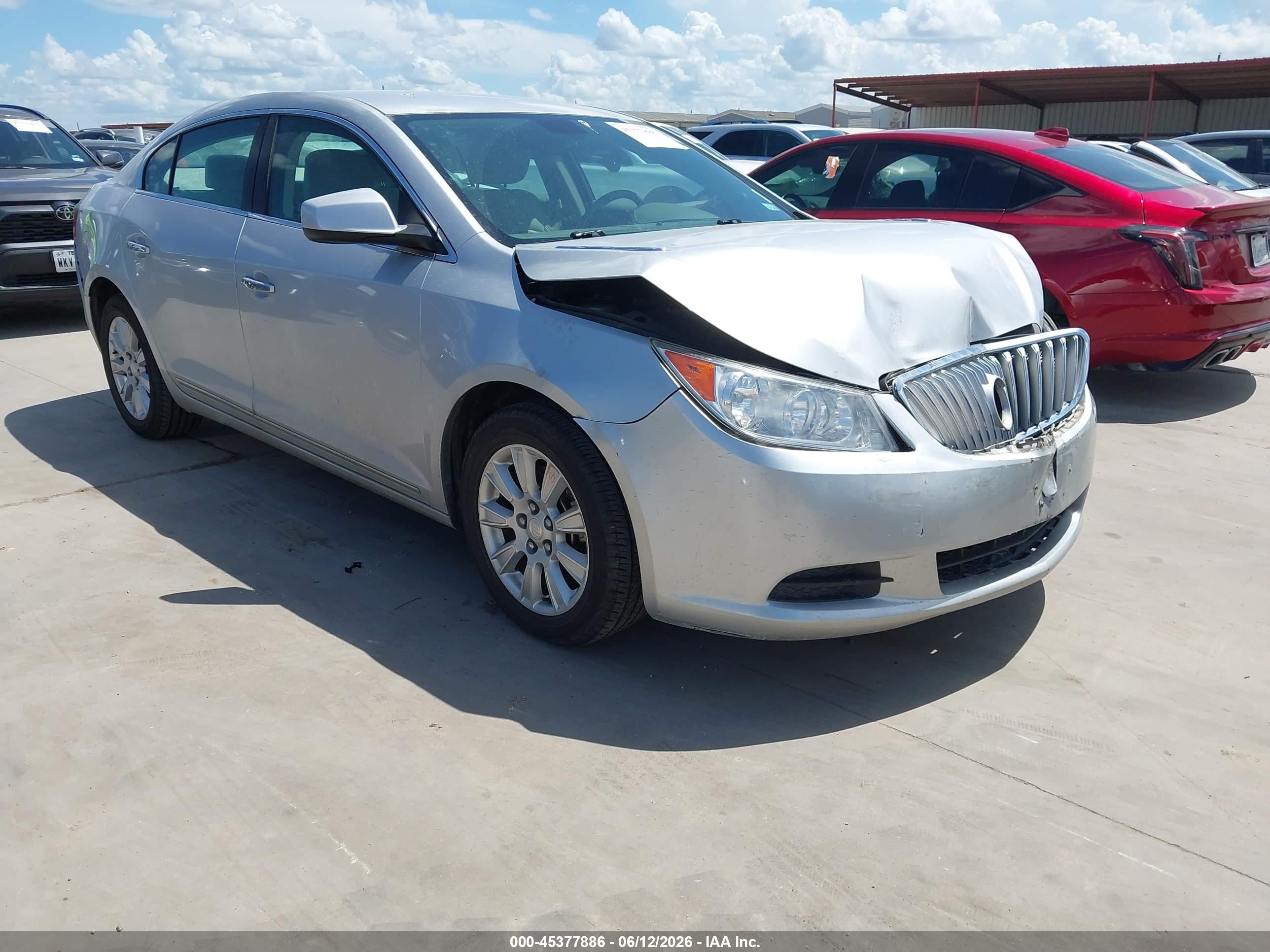 2012 Buick Lacrosse Convenience Group Silver vin: 1G4GB5G37CF331421