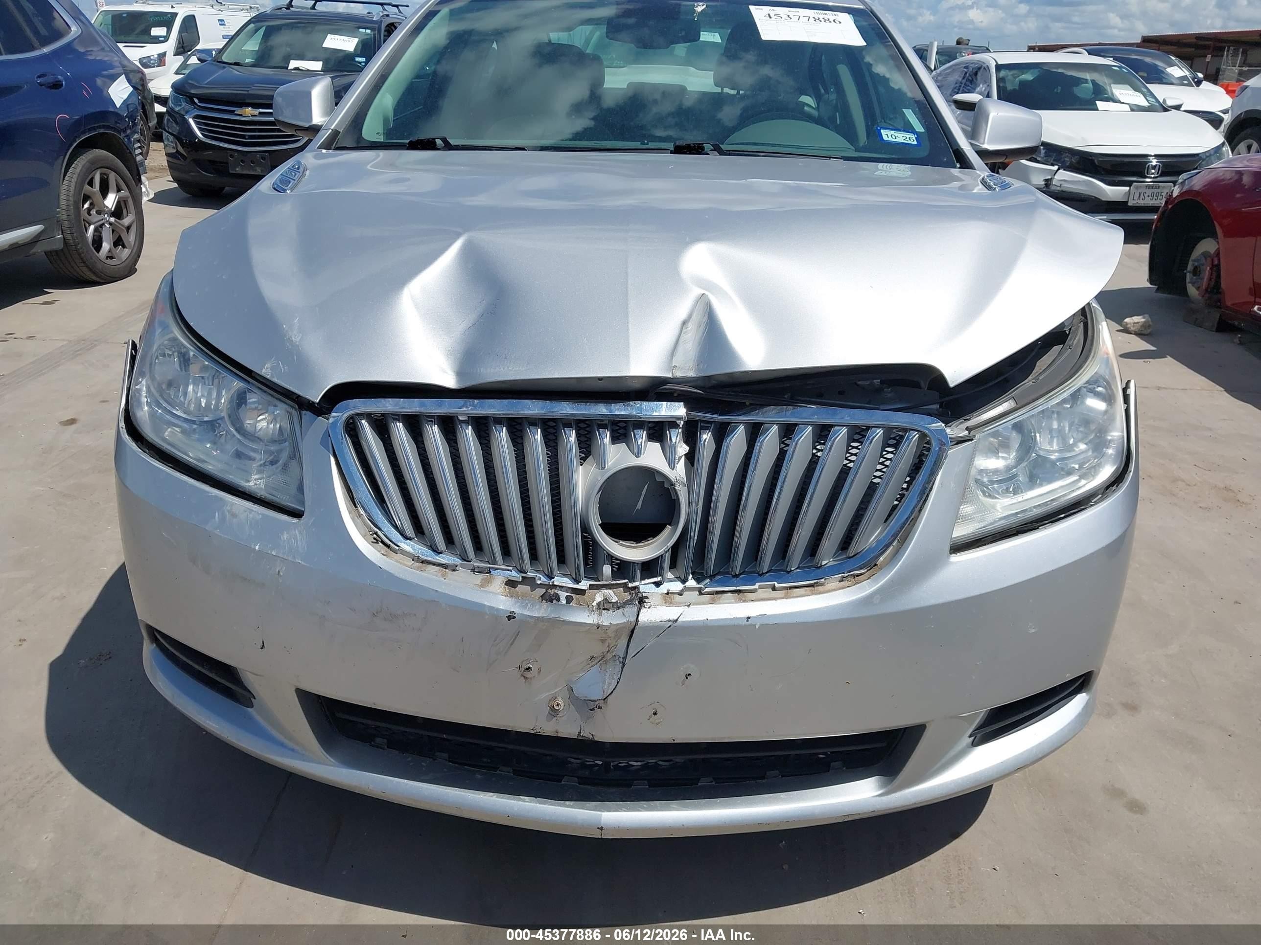 2012 Buick Lacrosse Convenience Group Silver vin: 1G4GB5G37CF331421
