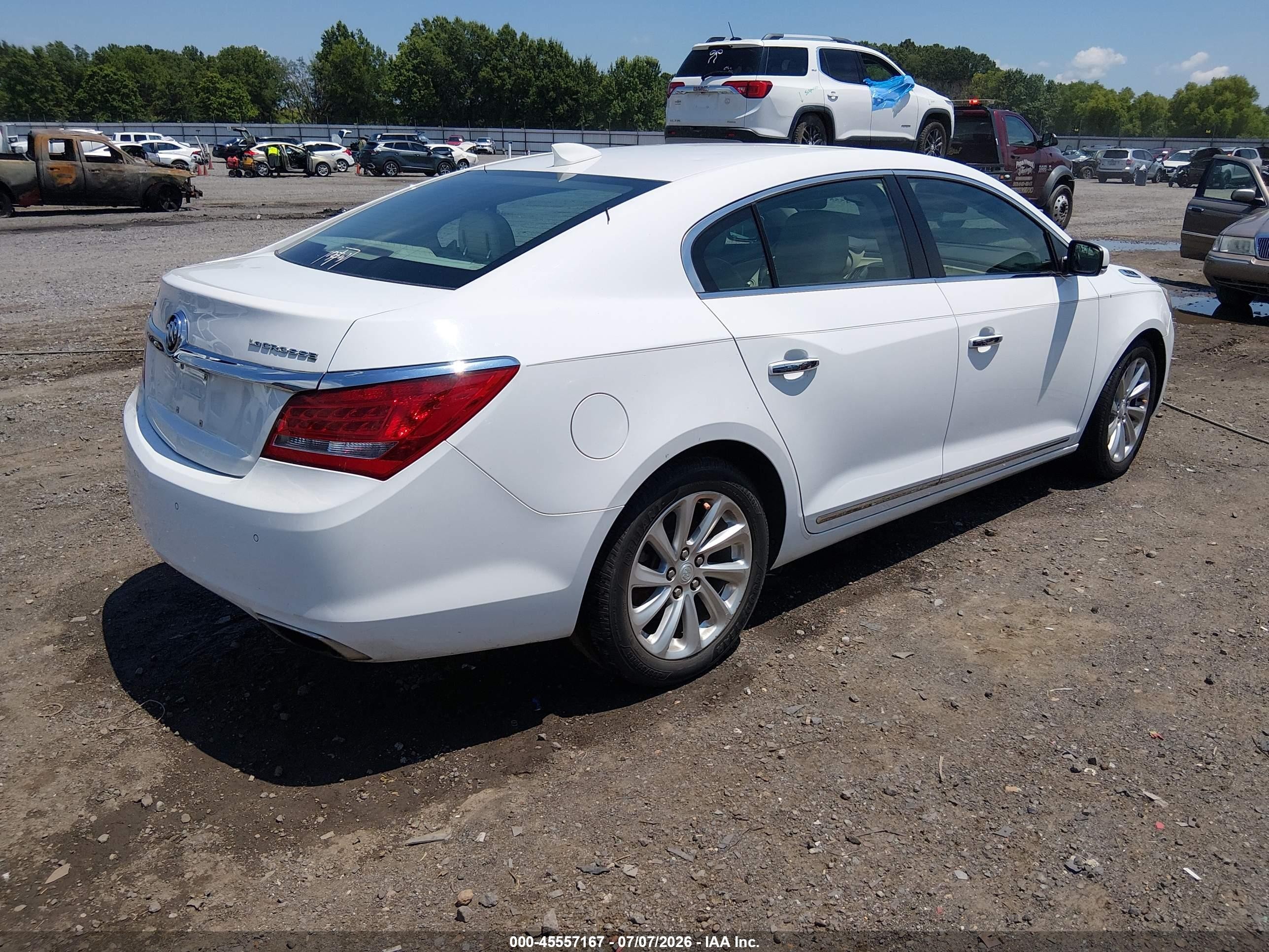 2015 Buick Lacrosse Leather White vin: 1G4GB5G37FF304885