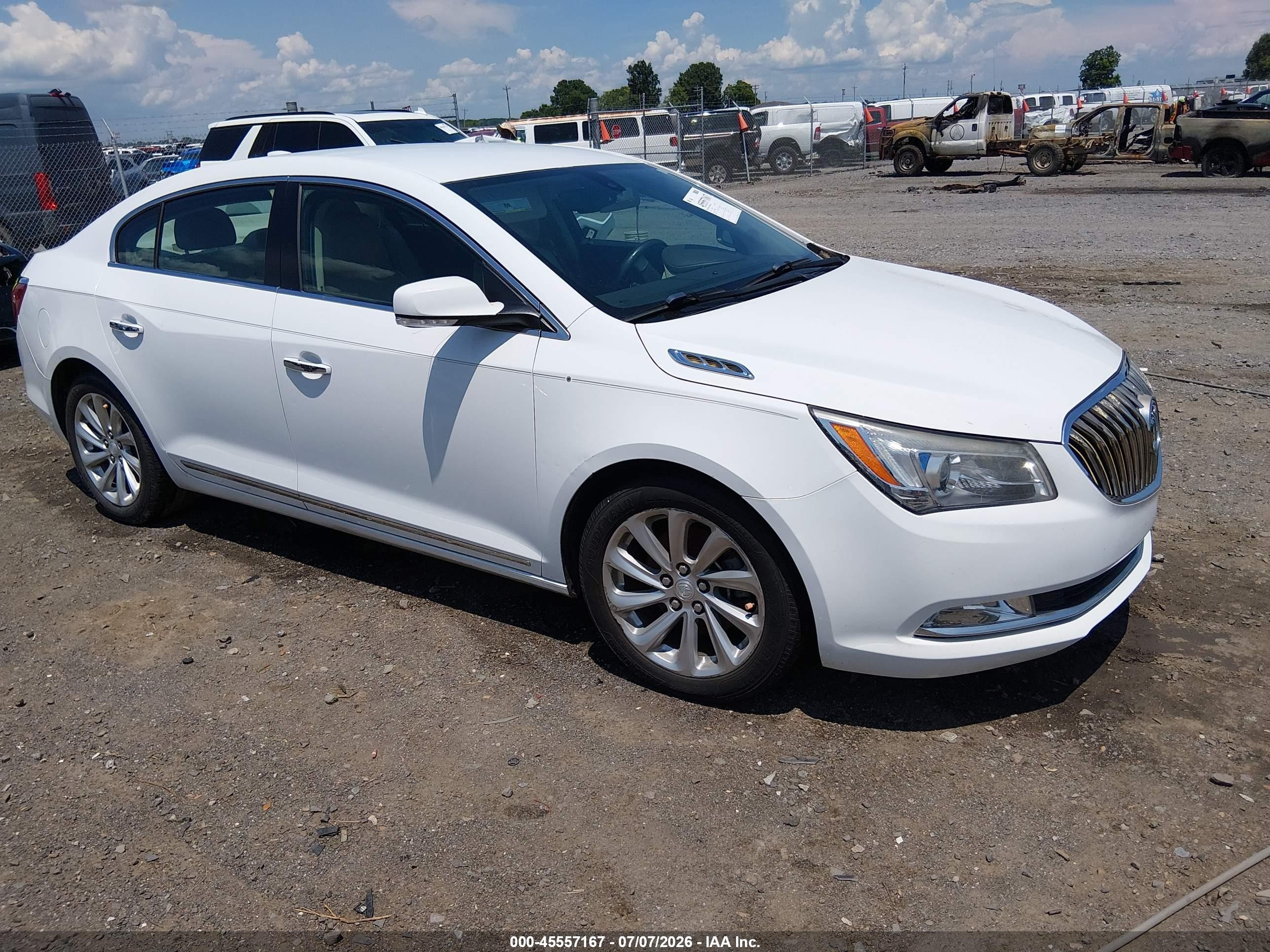 2015 Buick Lacrosse Leather White vin: 1G4GB5G37FF304885
