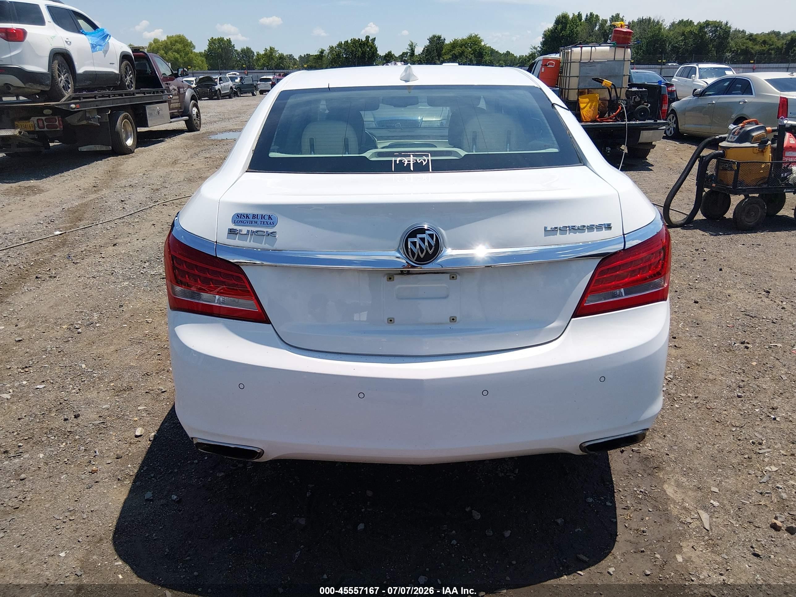 2015 Buick Lacrosse Leather White vin: 1G4GB5G37FF304885