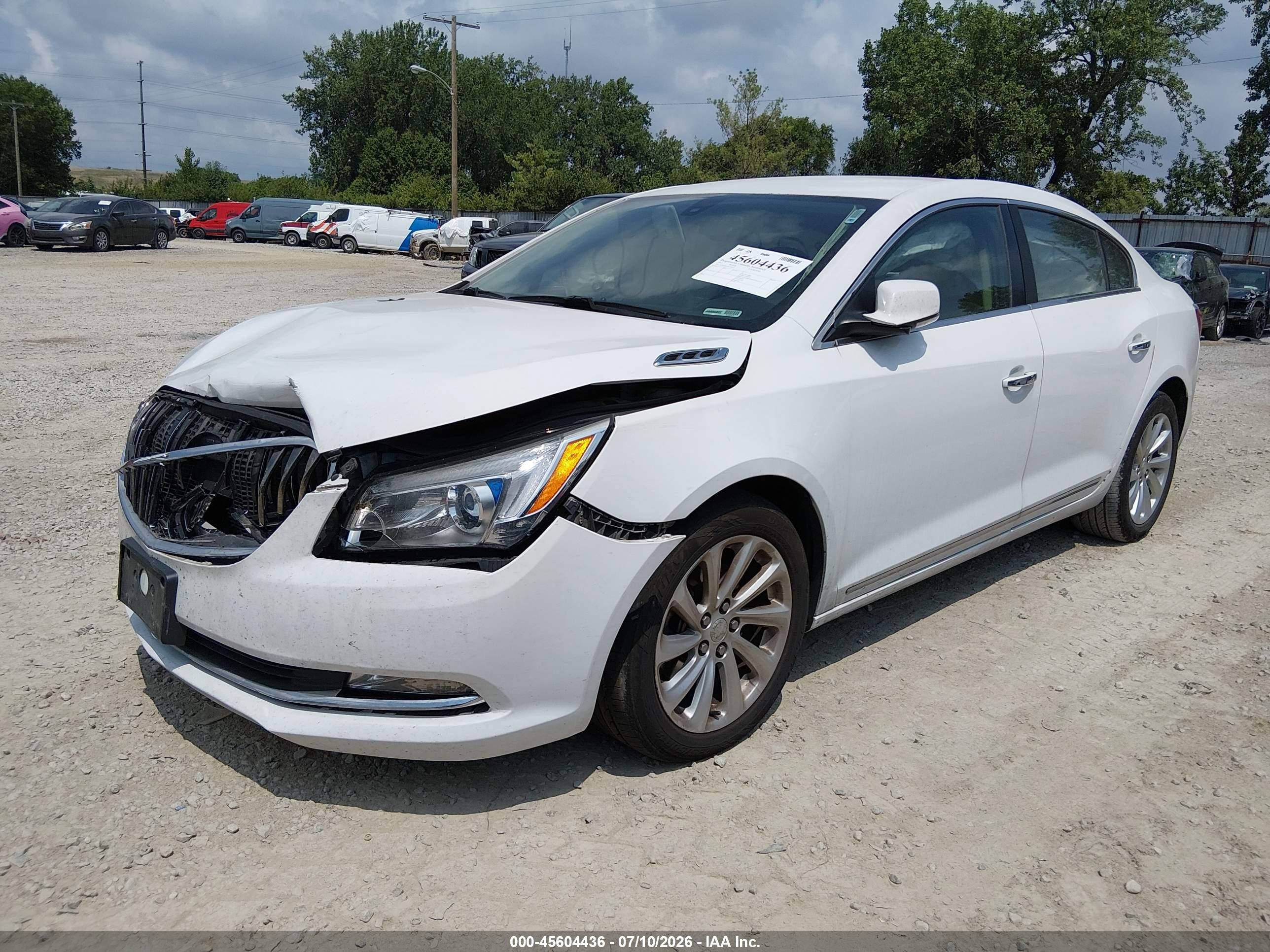 2015 Buick Lacrosse Leather White vin: 1G4GB5G37FF349471