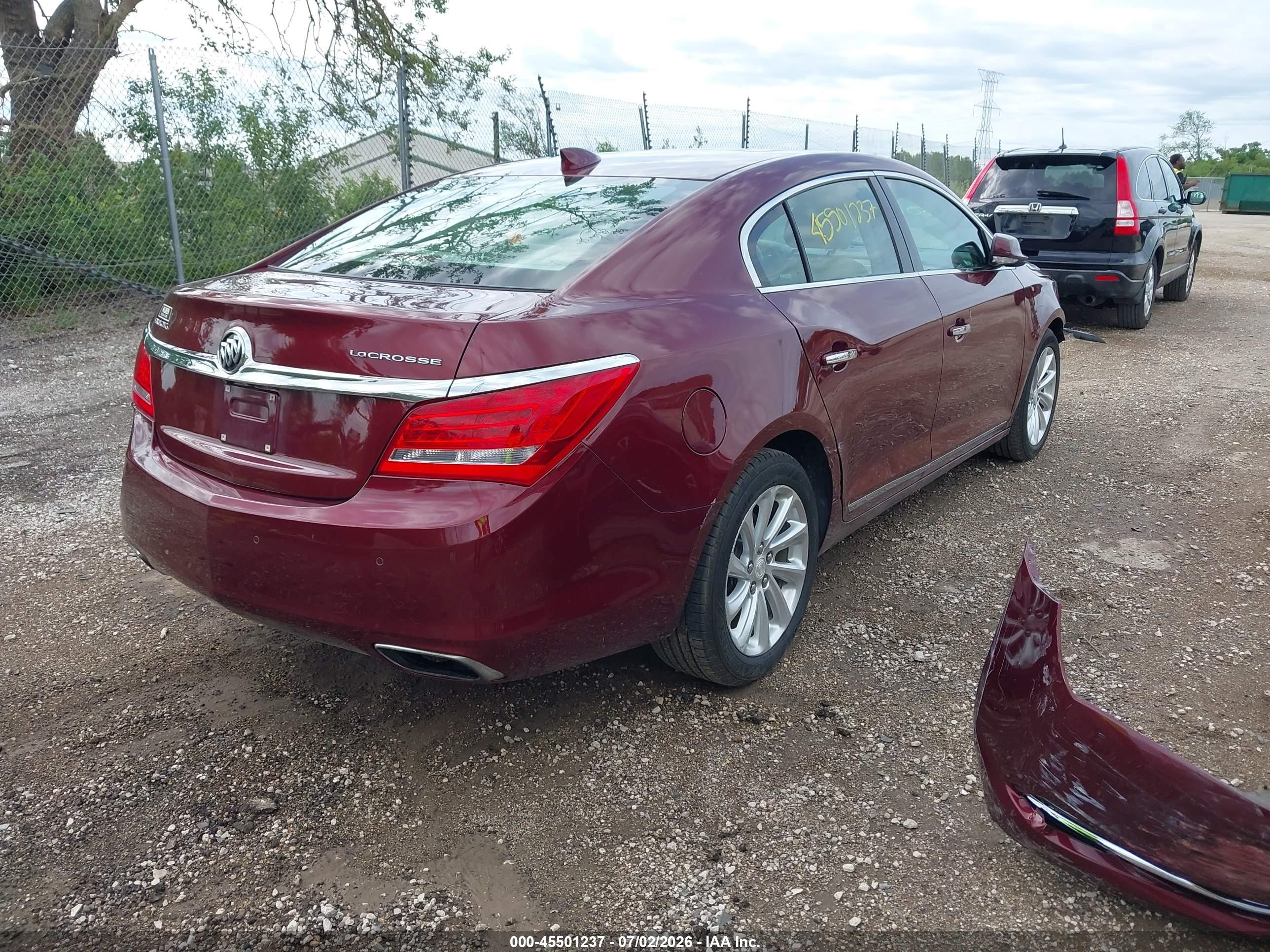 2015 Buick Lacrosse Leather Maroon vin: 1G4GB5G39FF179727