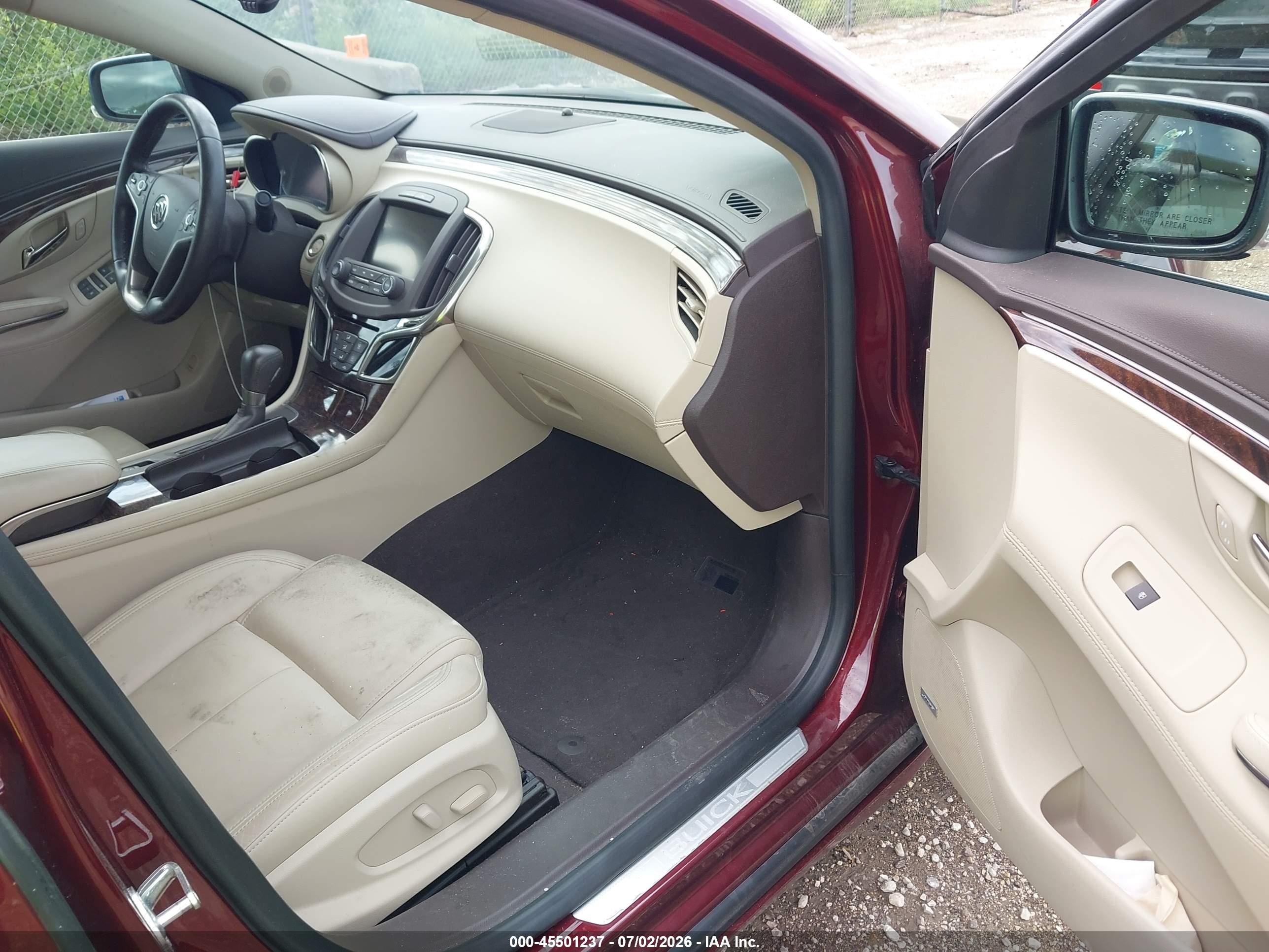 2015 Buick Lacrosse Leather Maroon vin: 1G4GB5G39FF179727