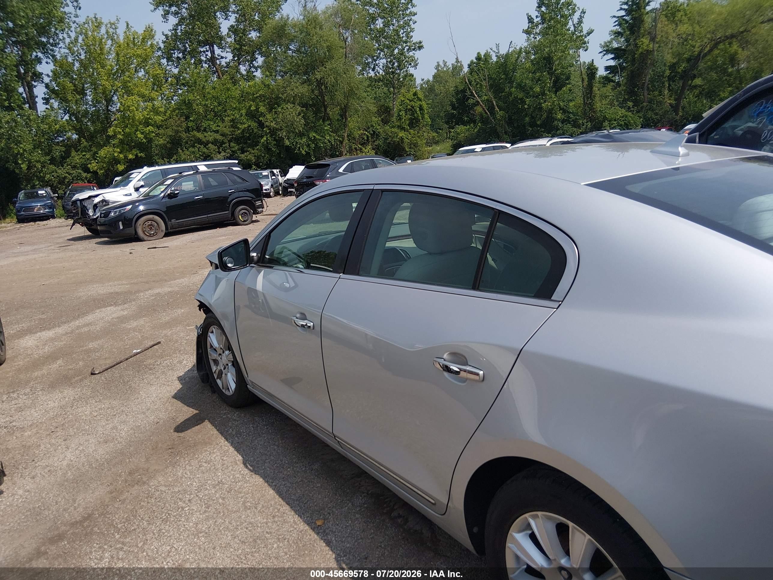2012 Buick Lacrosse Convenience Group Silver vin: 1G4GB5GR4CF293117