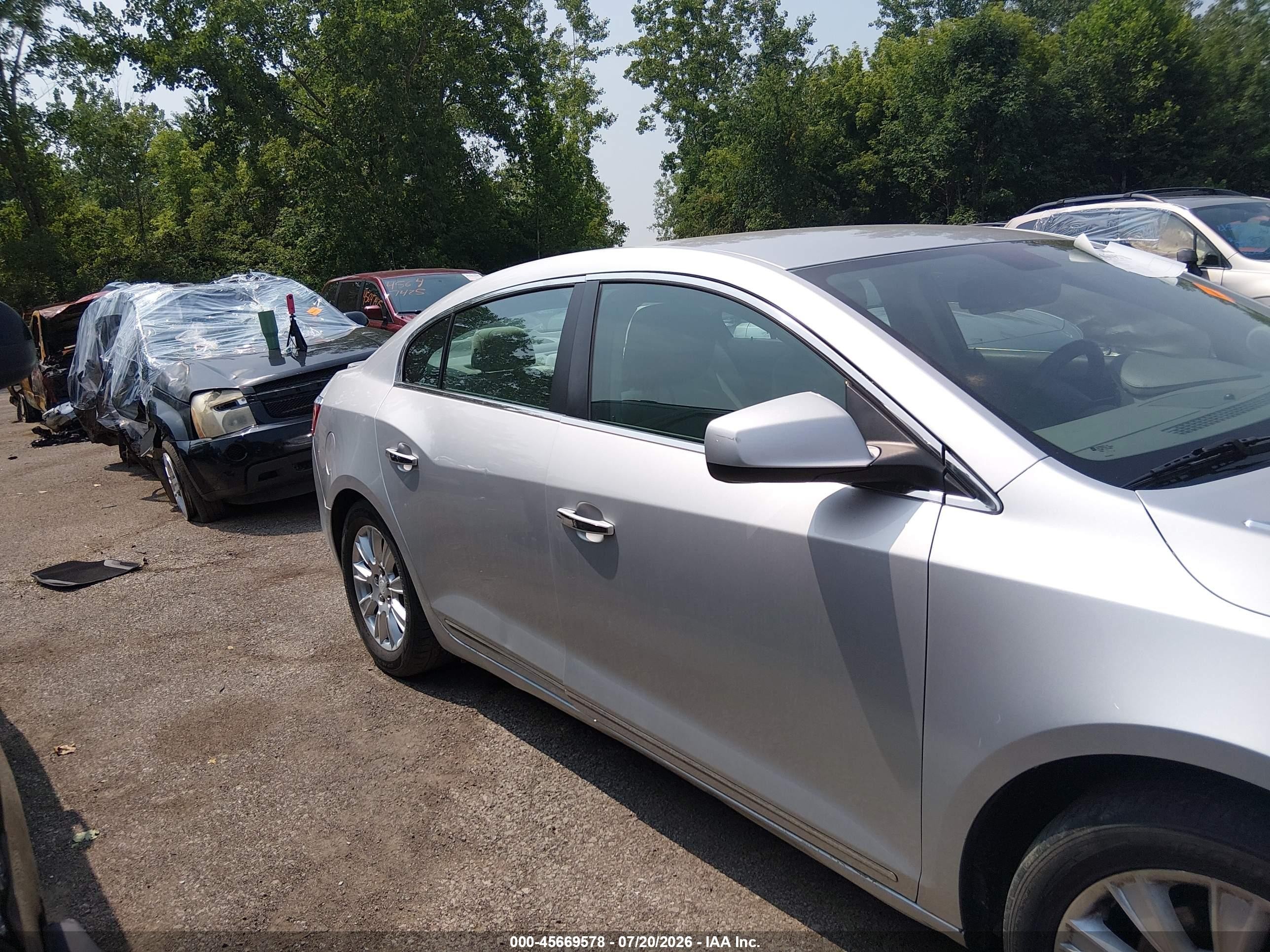 2012 Buick Lacrosse Convenience Group Silver vin: 1G4GB5GR4CF293117