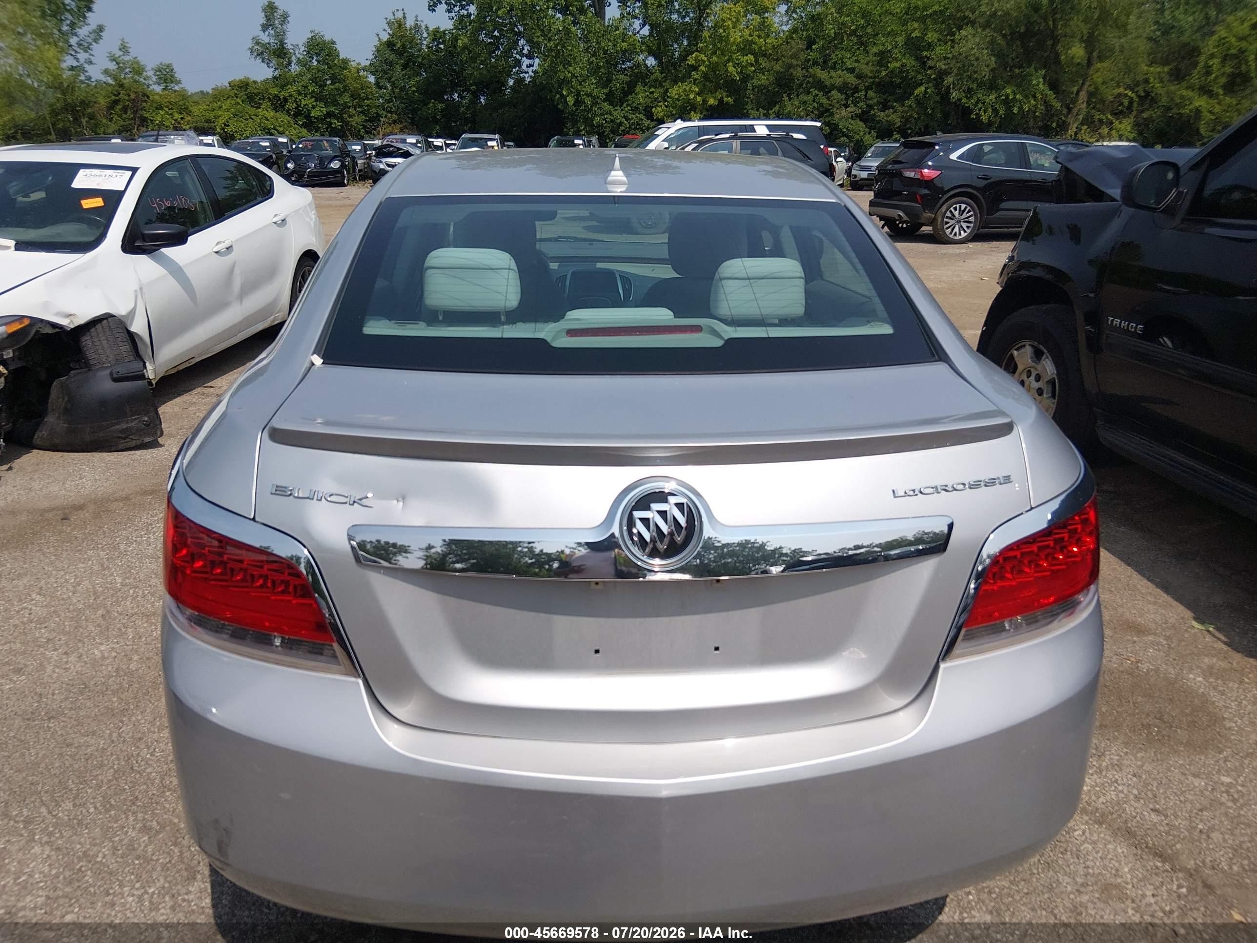 2012 Buick Lacrosse Convenience Group Silver vin: 1G4GB5GR4CF293117