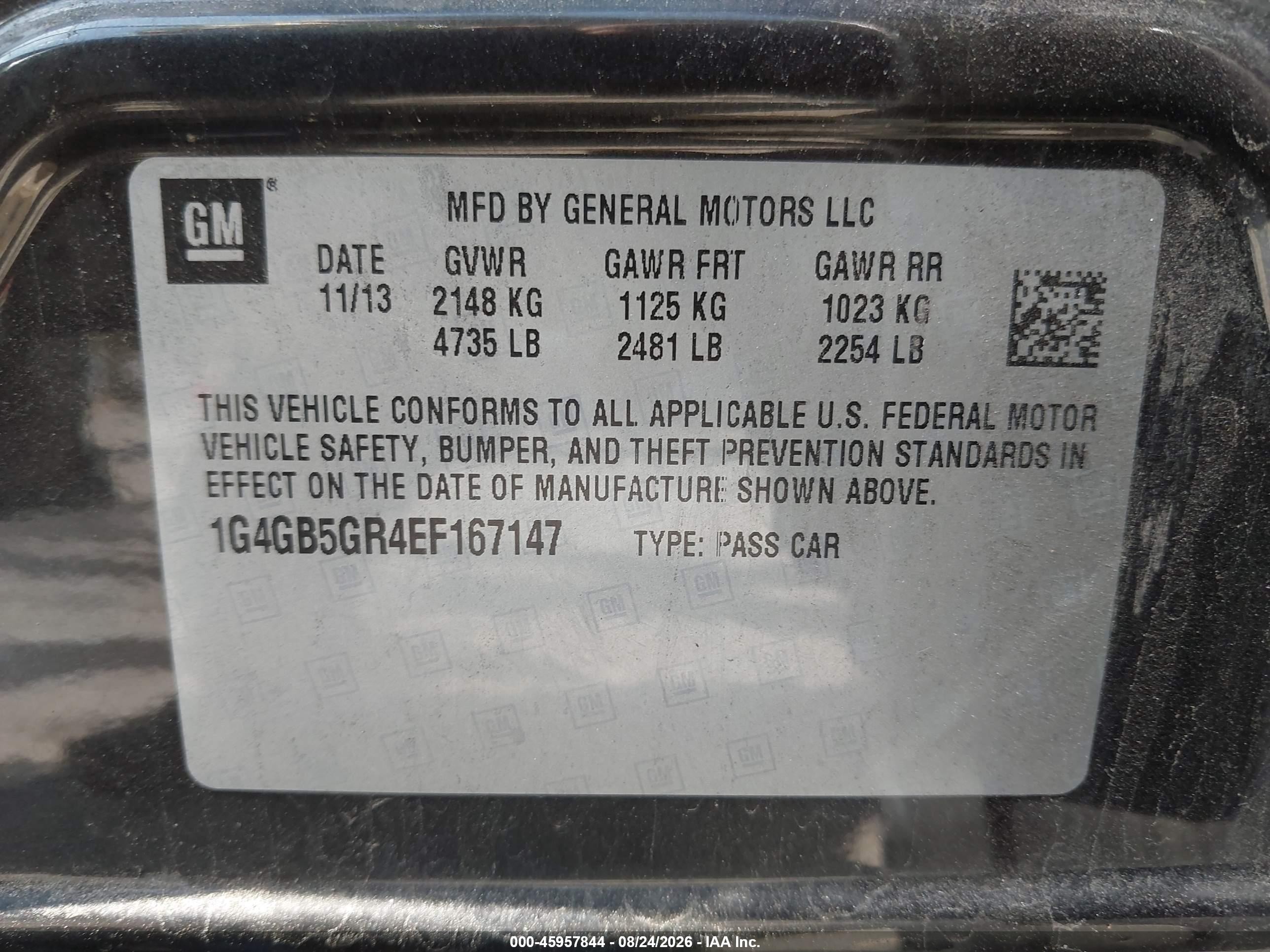2014 Buick Lacrosse Leather Group Brown vin: 1G4GB5GR4EF167147