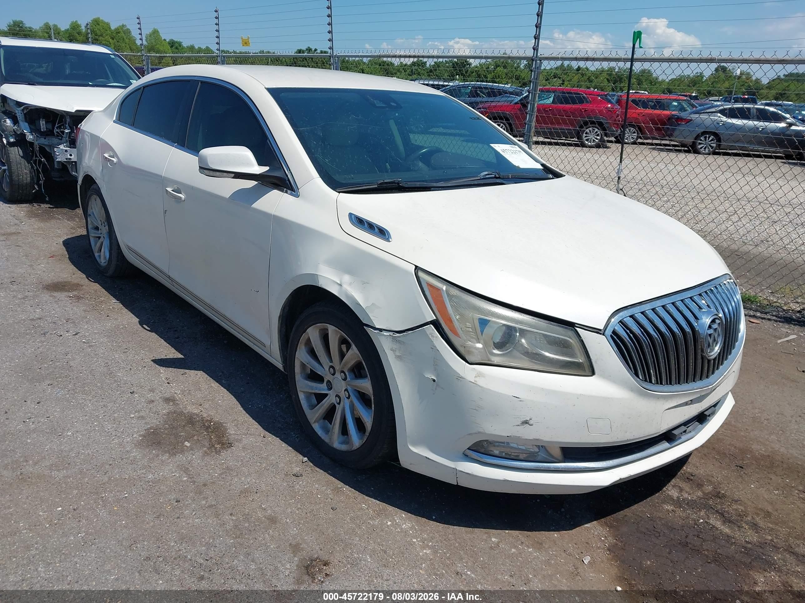 2014 Buick Lacrosse Leather Group White vin: 1G4GB5GR7EF240463
