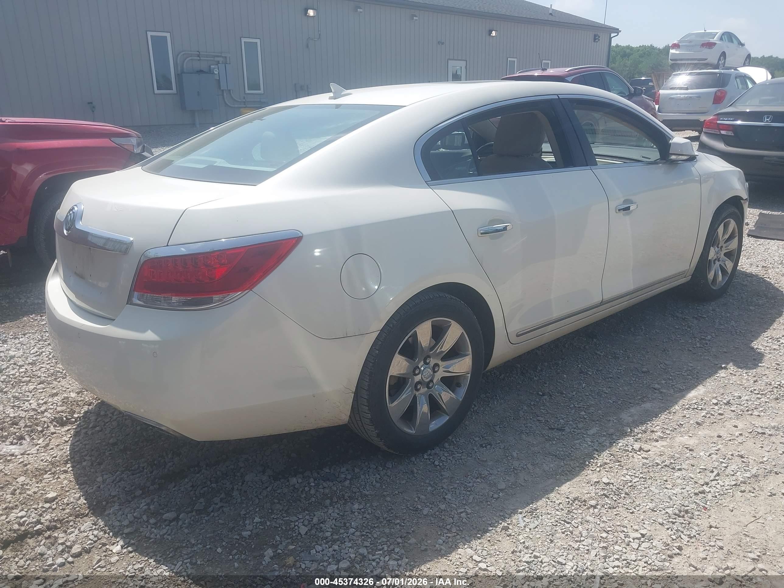 2013 Buick Lacrosse Leather Group White vin: 1G4GC5E31DF265790