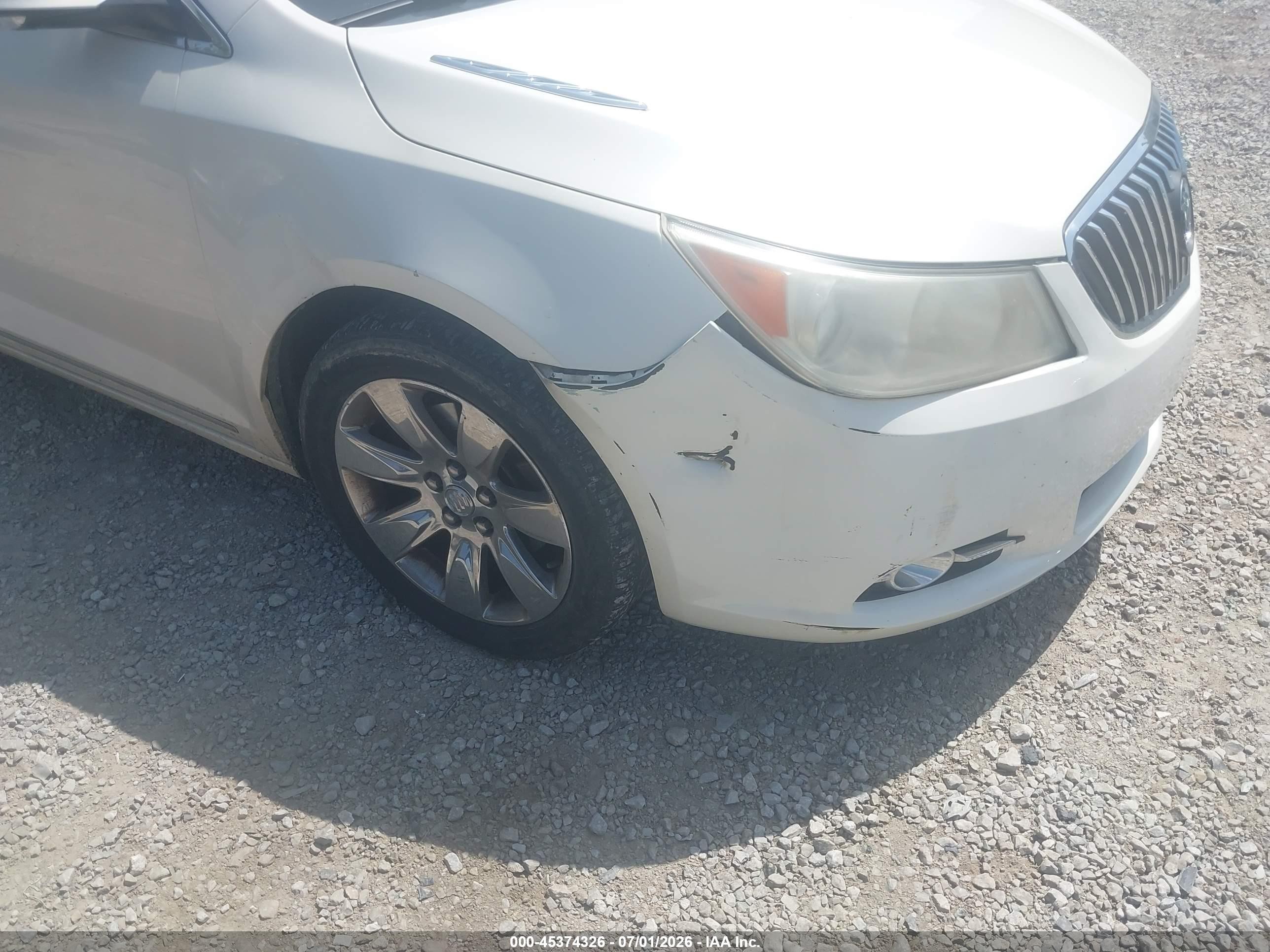 2013 Buick Lacrosse Leather Group White vin: 1G4GC5E31DF265790