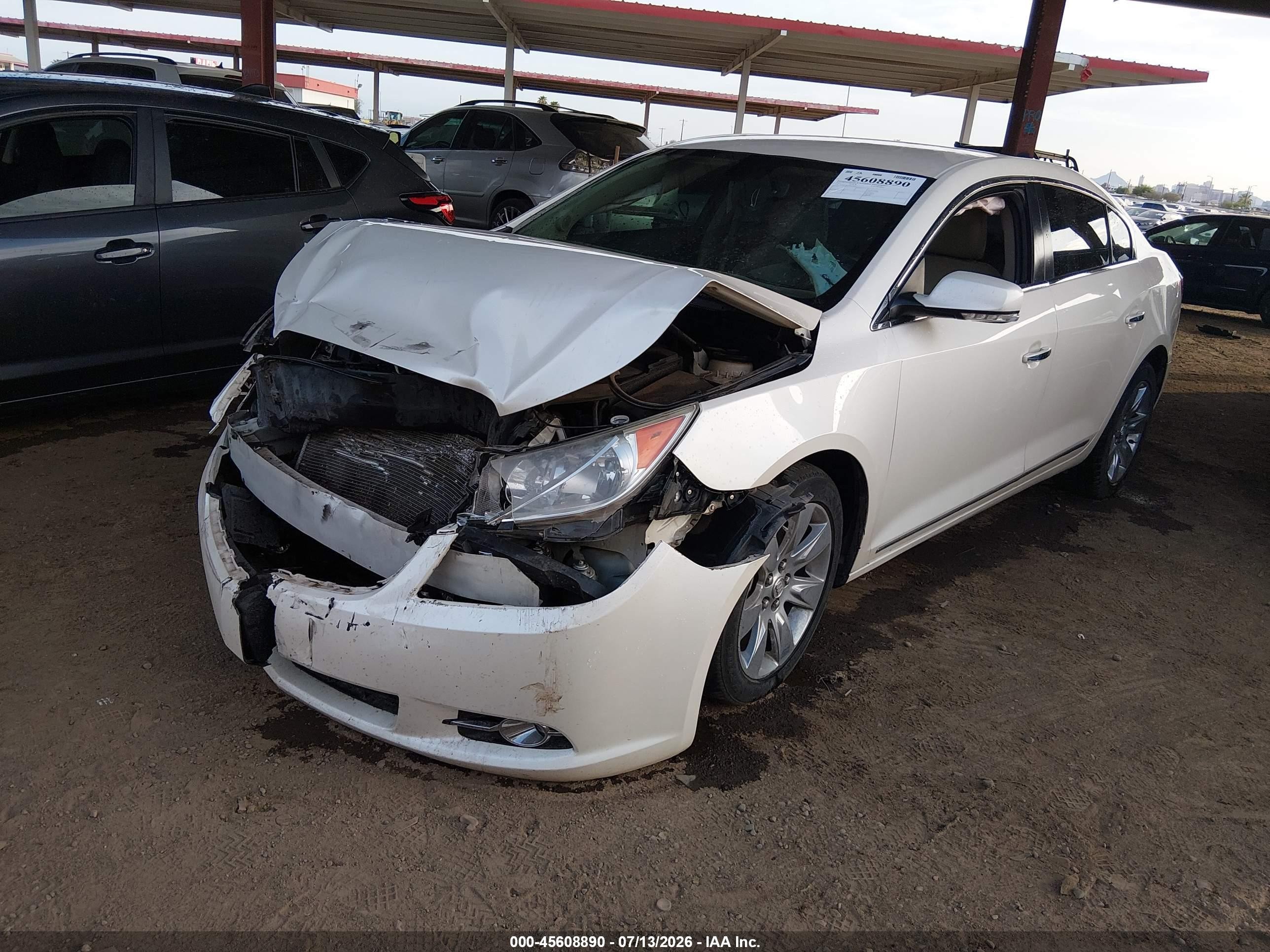 2013 Buick Lacrosse Leather Group White vin: 1G4GC5E33DF130052