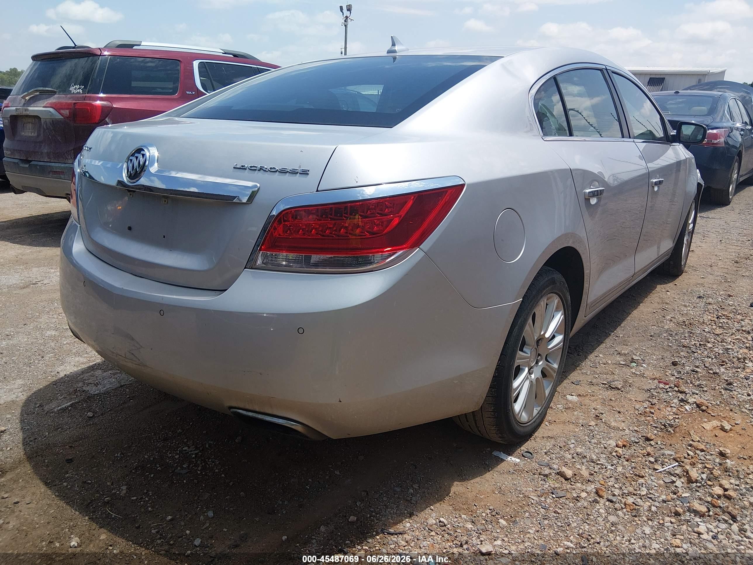 2013 Buick Lacrosse Leather Group Silver vin: 1G4GC5E33DF265824