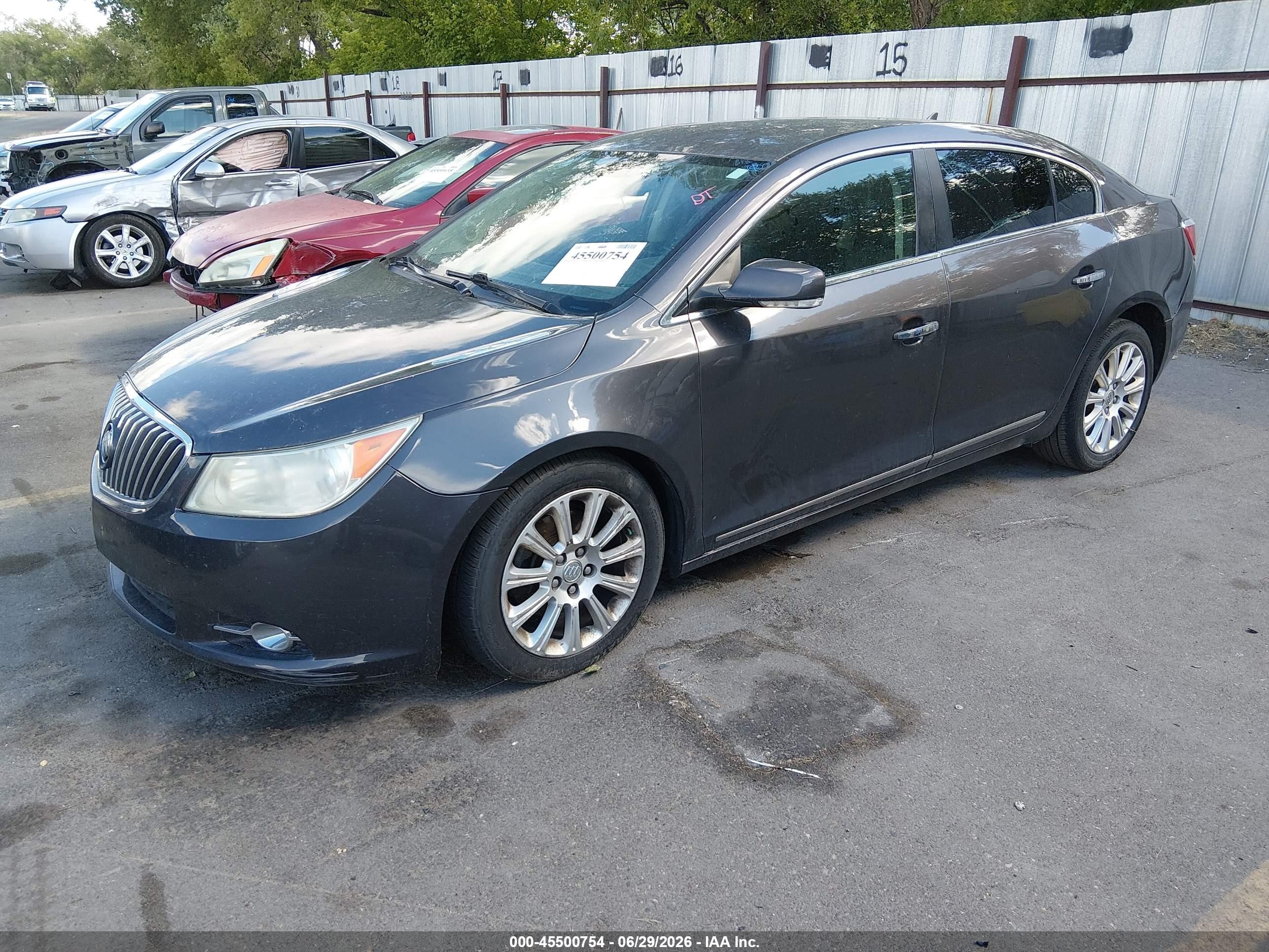 2013 Buick Lacrosse Leather Group Gray vin: 1G4GC5E33DF308428