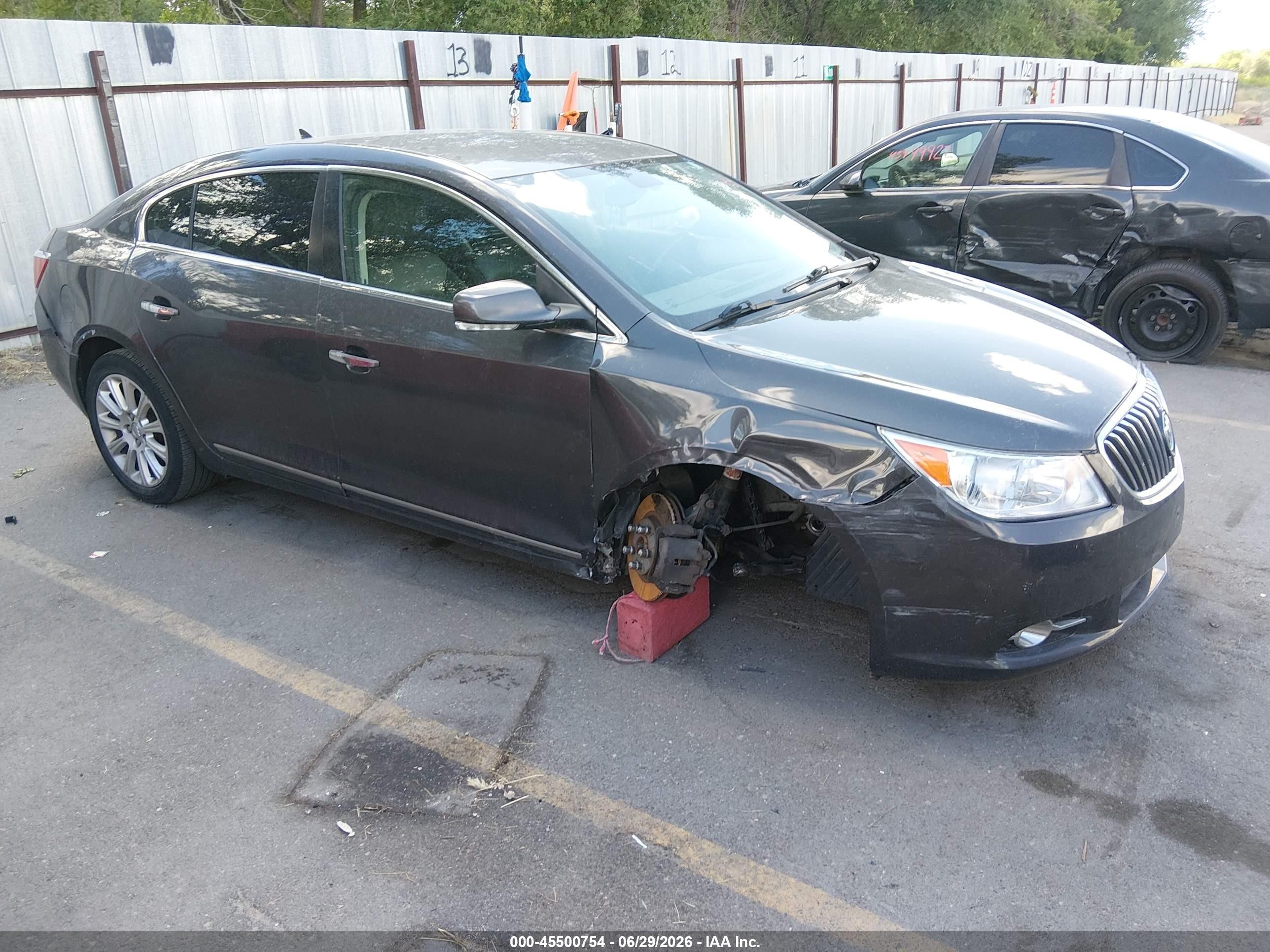 2013 Buick Lacrosse Leather Group Gray vin: 1G4GC5E33DF308428