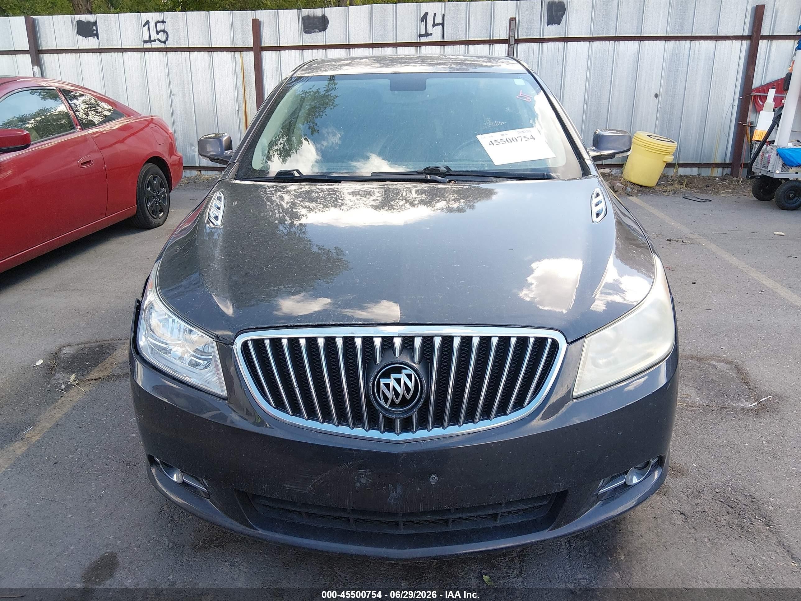 2013 Buick Lacrosse Leather Group Gray vin: 1G4GC5E33DF308428