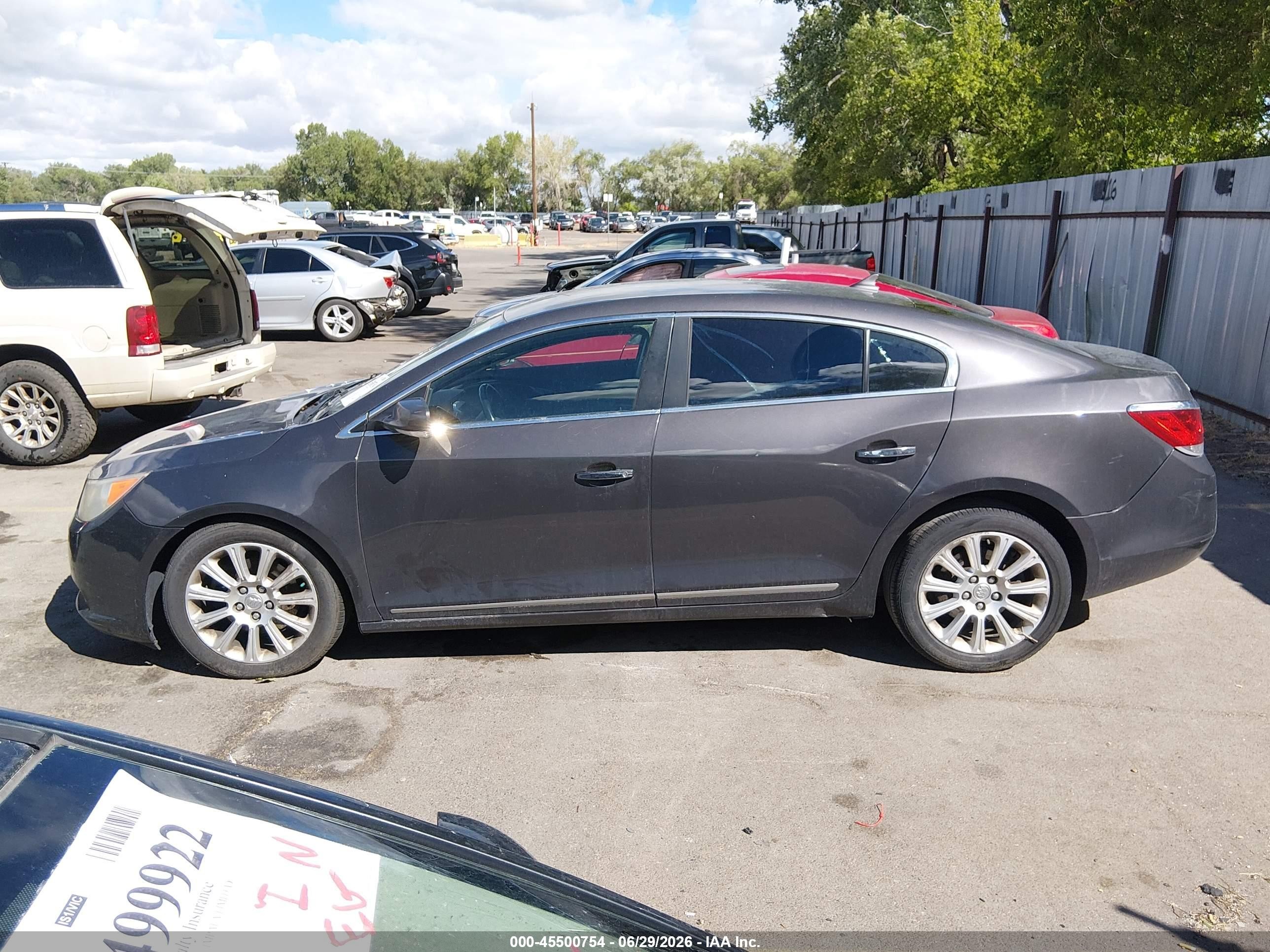 2013 Buick Lacrosse Leather Group Gray vin: 1G4GC5E33DF308428