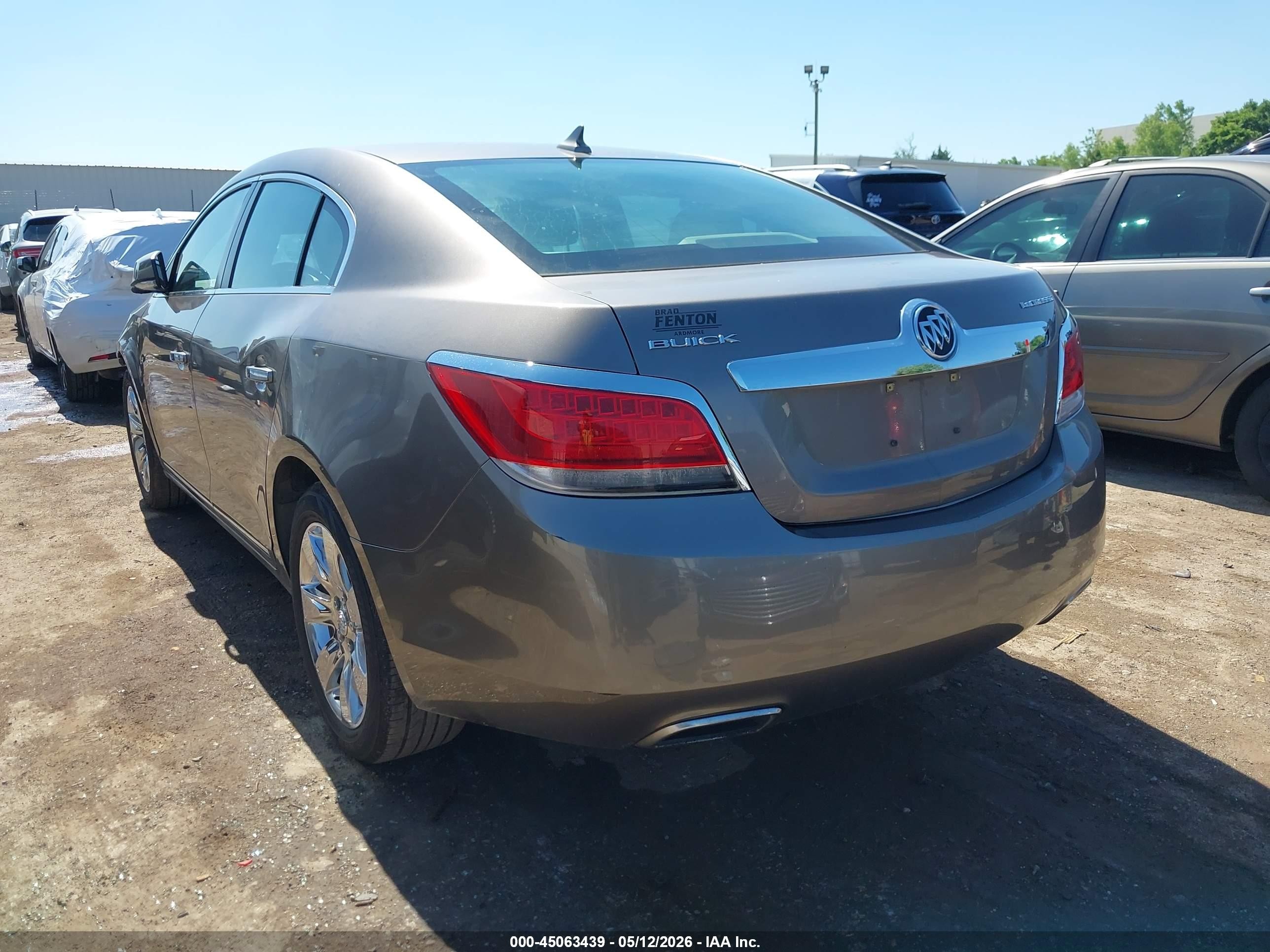 2012 Buick Lacrosse Leather Group Gray vin: 1G4GC5E36CF122946