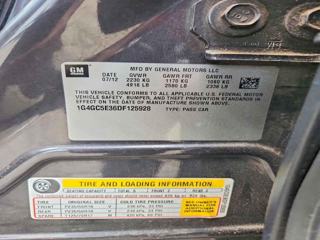 2013 Buick Lacrosse Gray vin: 1G4GC5E36DF125928