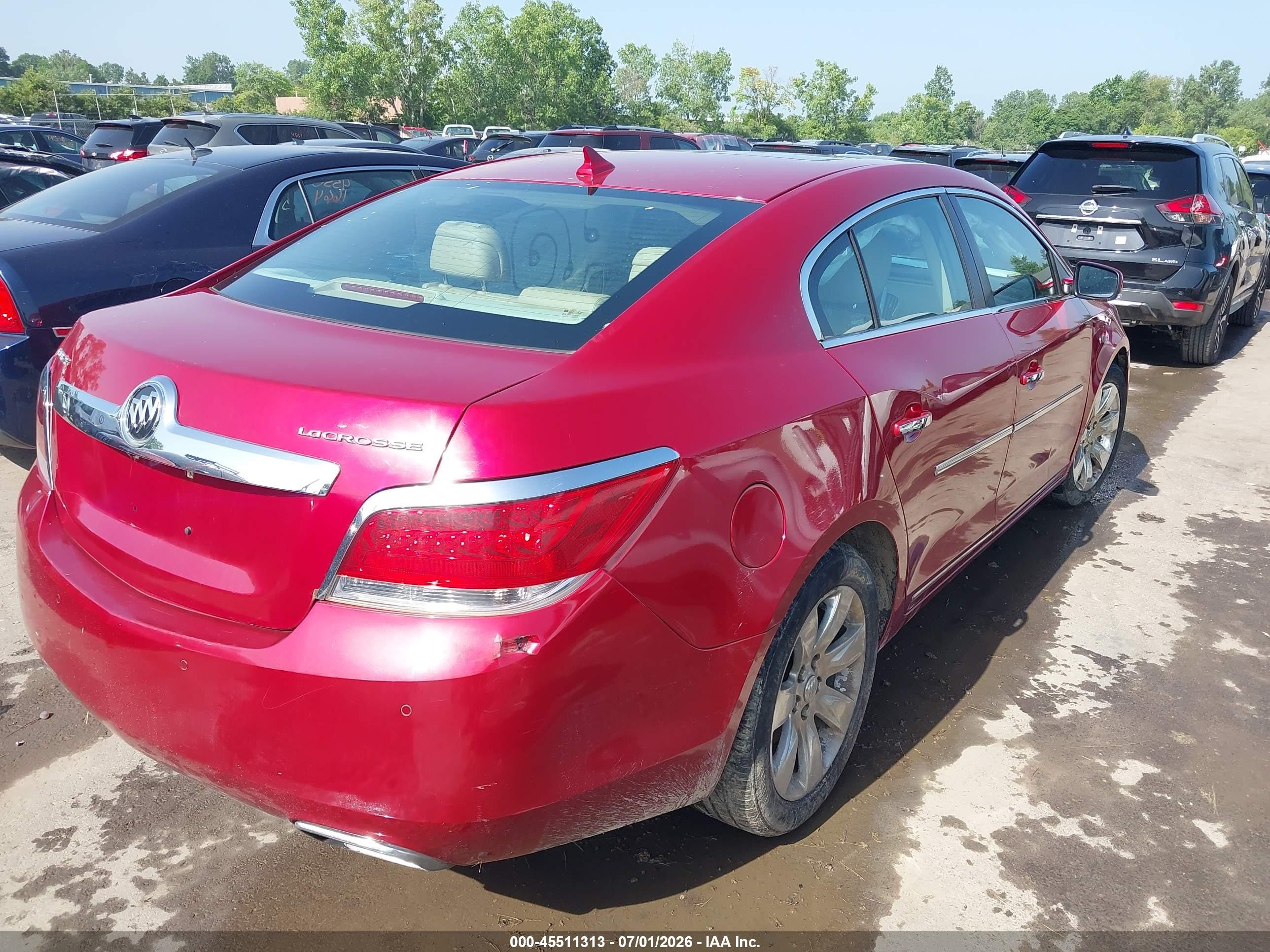 2013 Buick Lacrosse Leather Group Красный vin: 1G4GC5E36DF262724