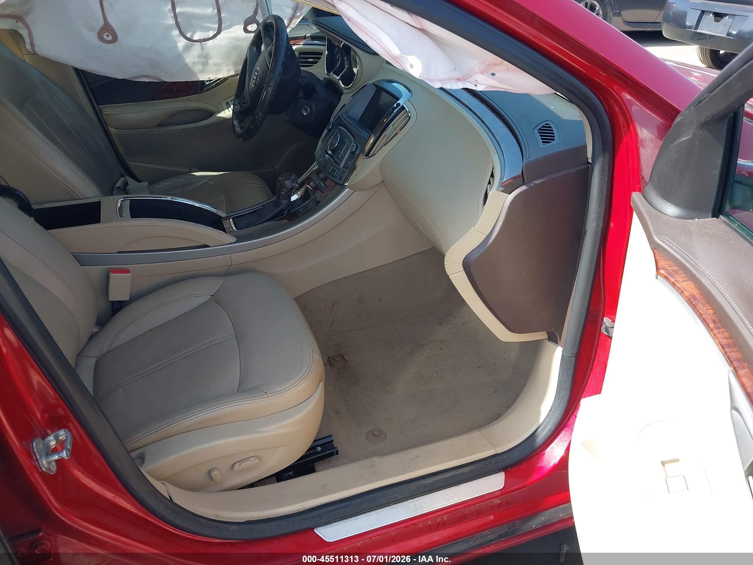 2013 Buick Lacrosse Leather Group Красный vin: 1G4GC5E36DF262724