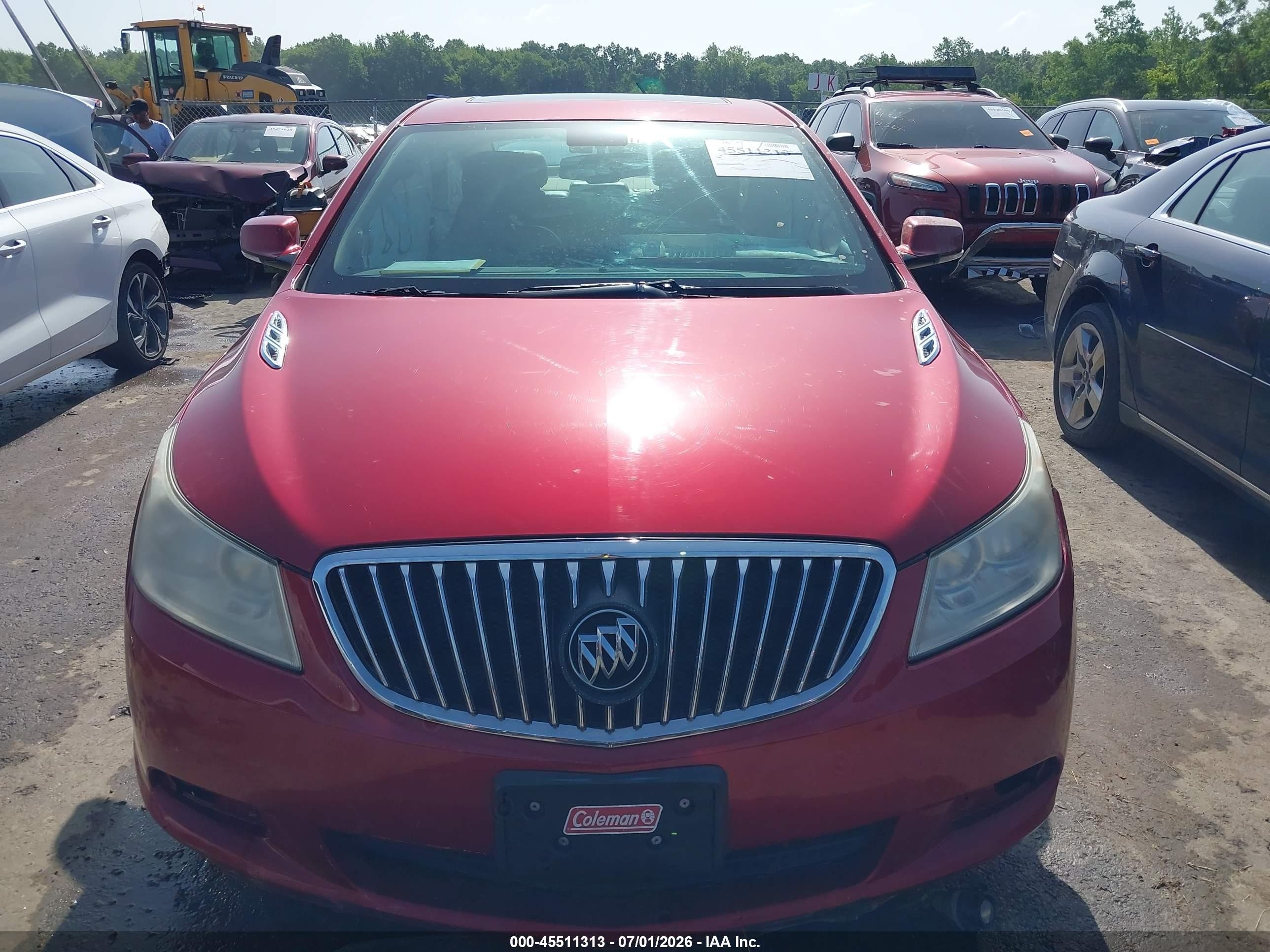 2013 Buick Lacrosse Leather Group Красный vin: 1G4GC5E36DF262724