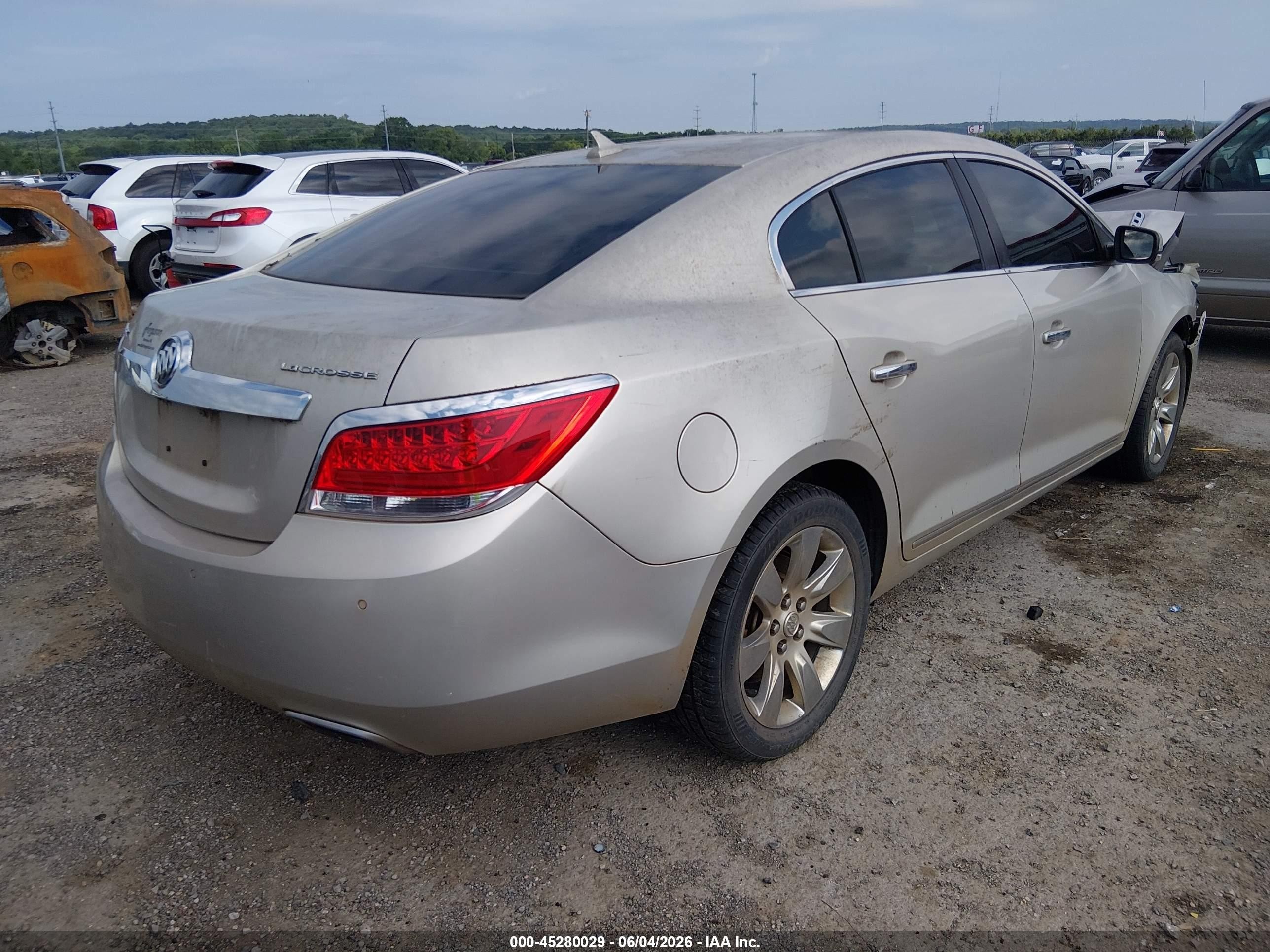 2013 Buick Lacrosse Leather Group Золотой vin: 1G4GC5E36DF335543