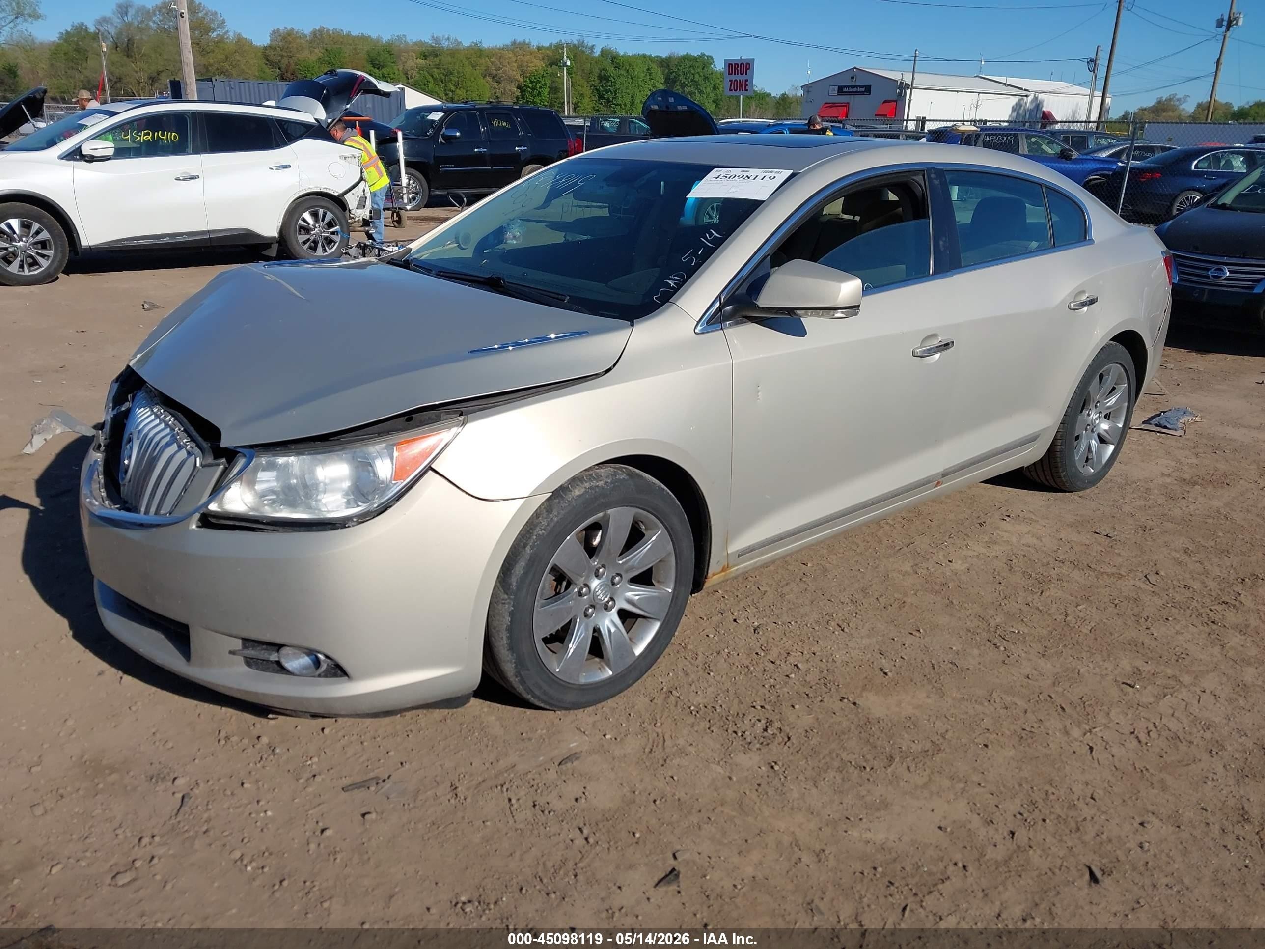 2012 Buick Lacrosse Leather Group Champagne vin: 1G4GC5E37CF187370