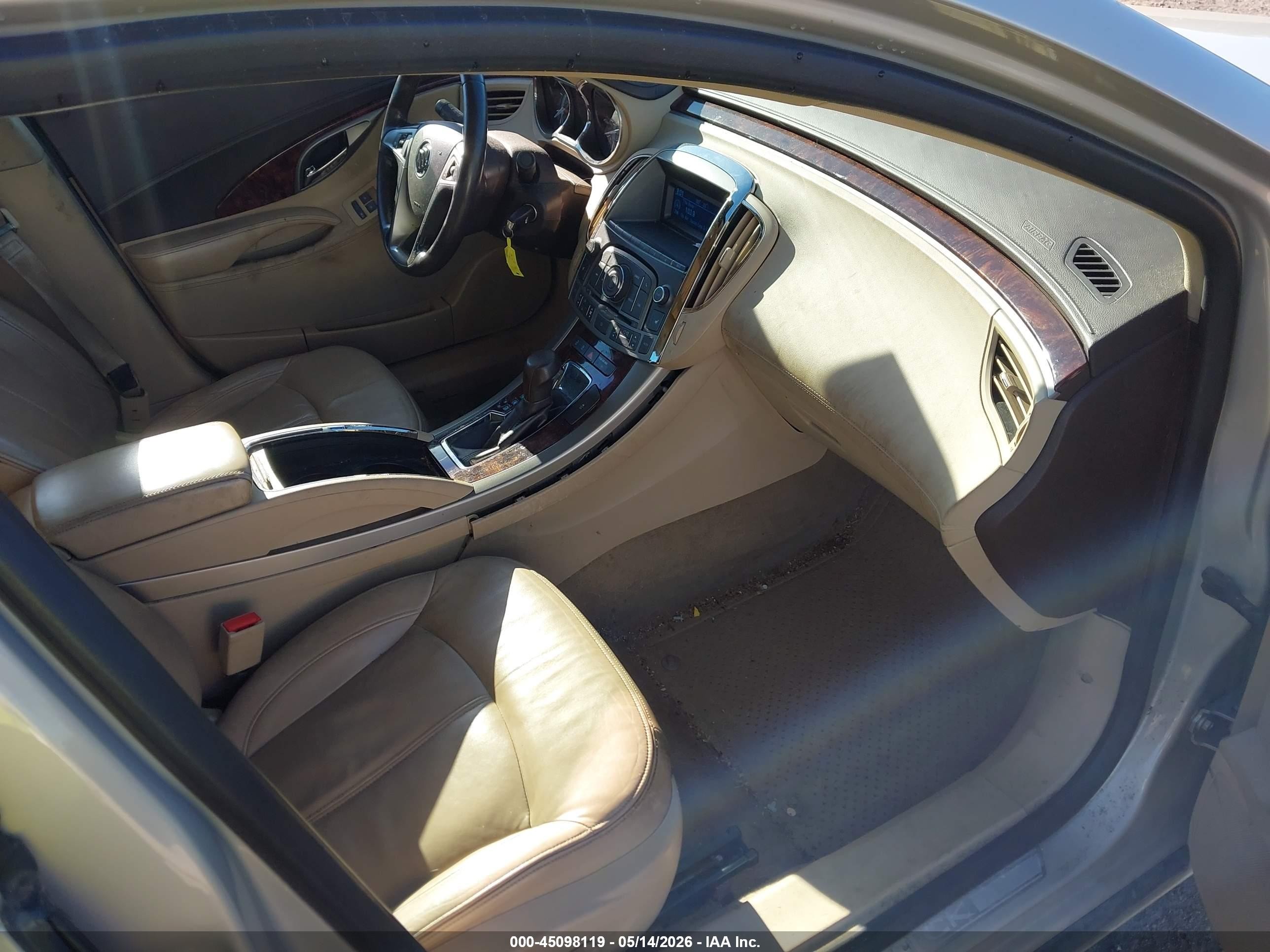 2012 Buick Lacrosse Leather Group Champagne vin: 1G4GC5E37CF187370
