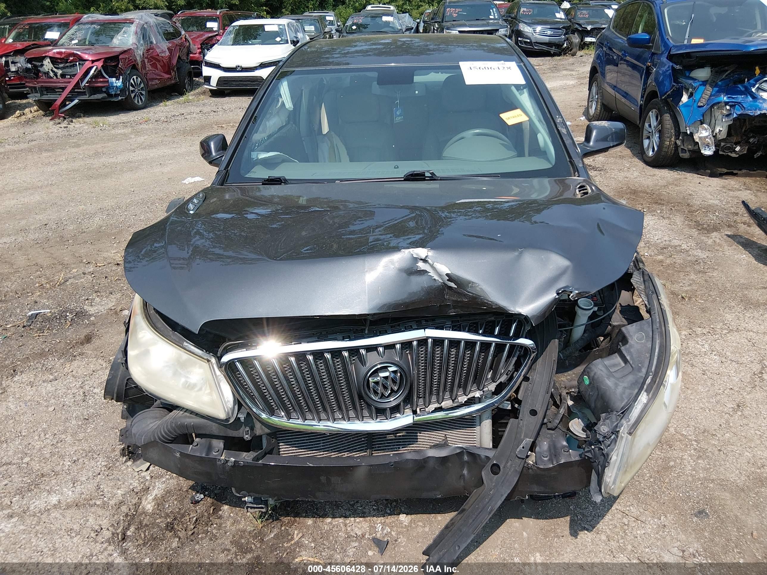 2013 Buick Lacrosse Leather Group Серый vin: 1G4GC5E39DF120917