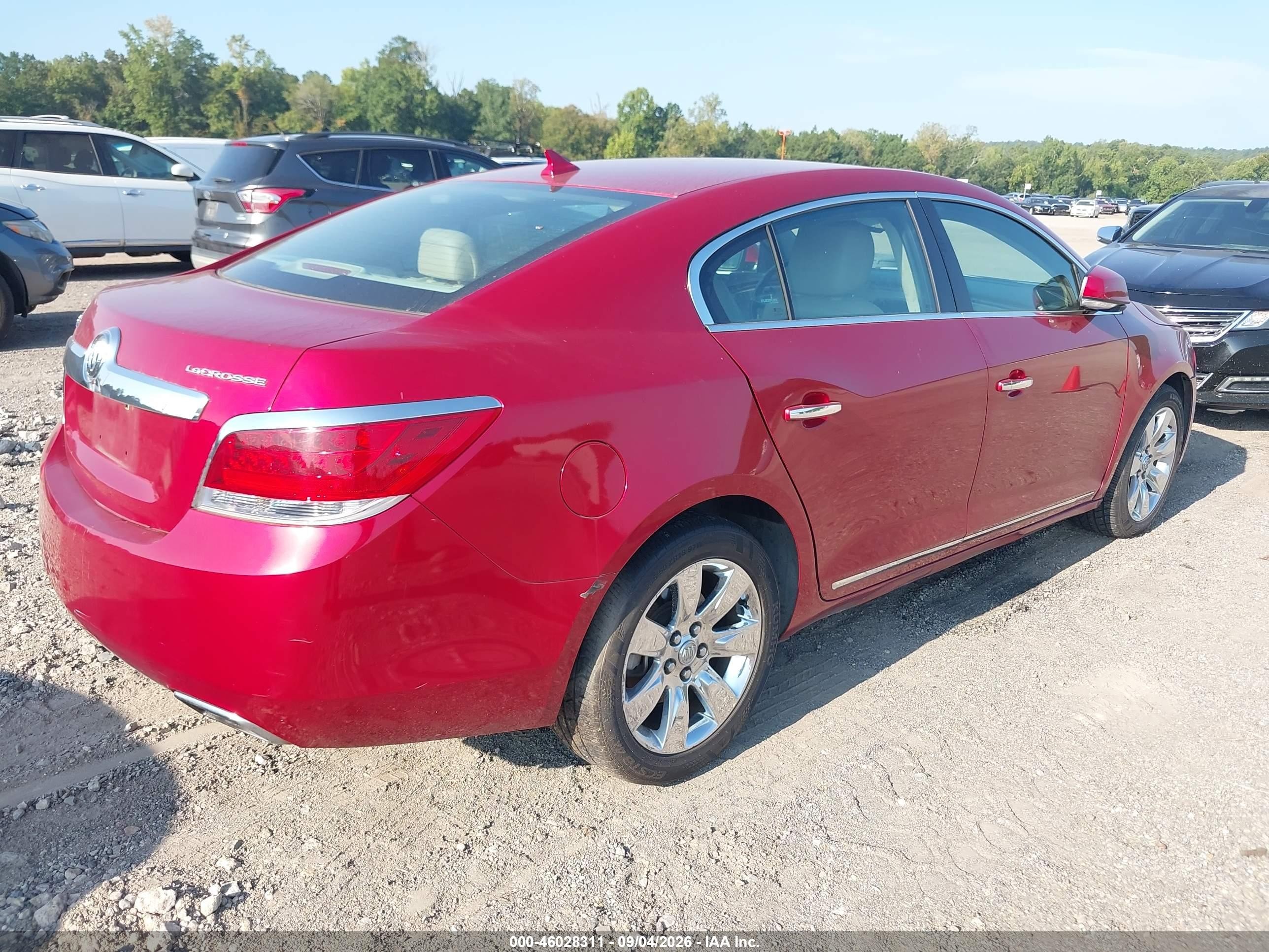 2012 Buick Lacrosse Leather Group Red vin: 1G4GC5E3XCF374487