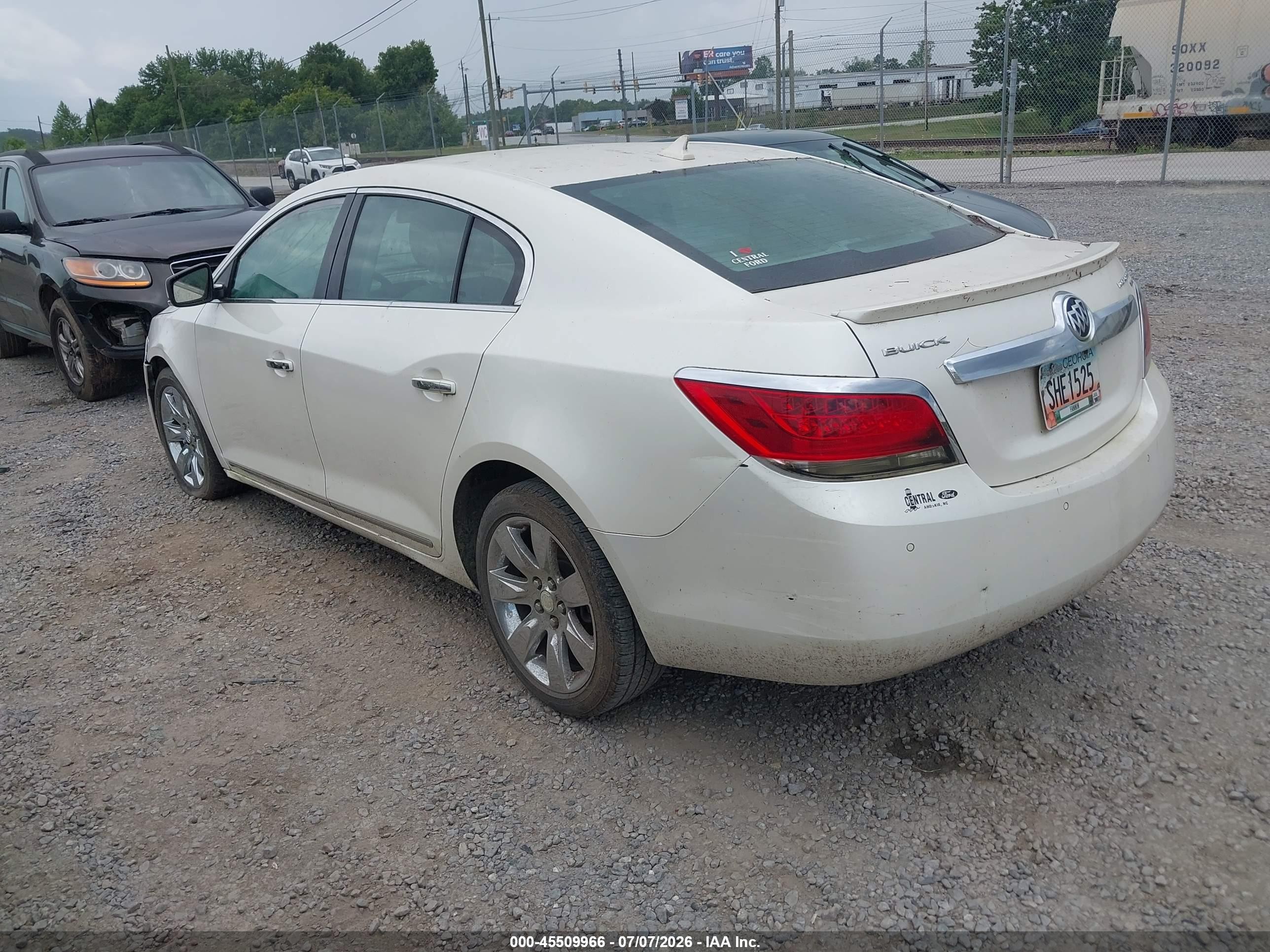 2011 Buick Lacrosse Cxl White vin: 1G4GC5EC6BF329755