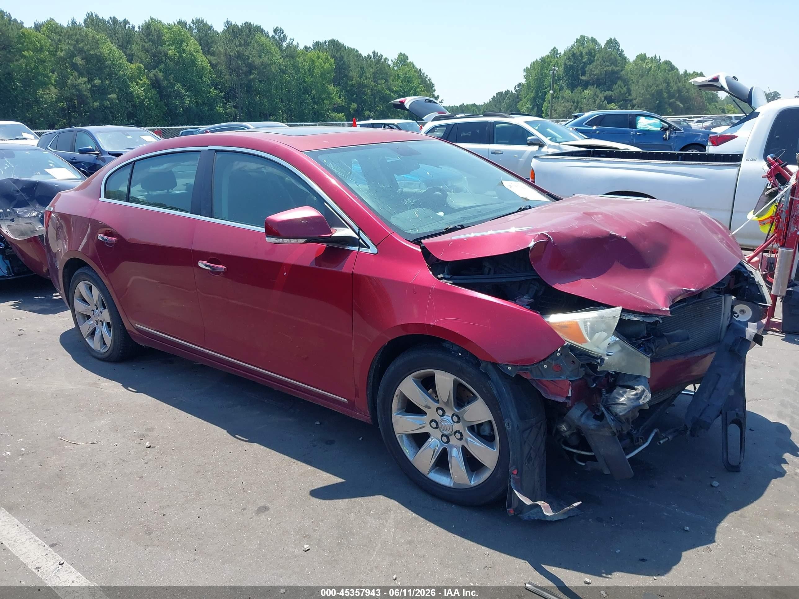 2011 Buick Lacrosse Cxl Burgundy vin: 1G4GC5ED0BF261445