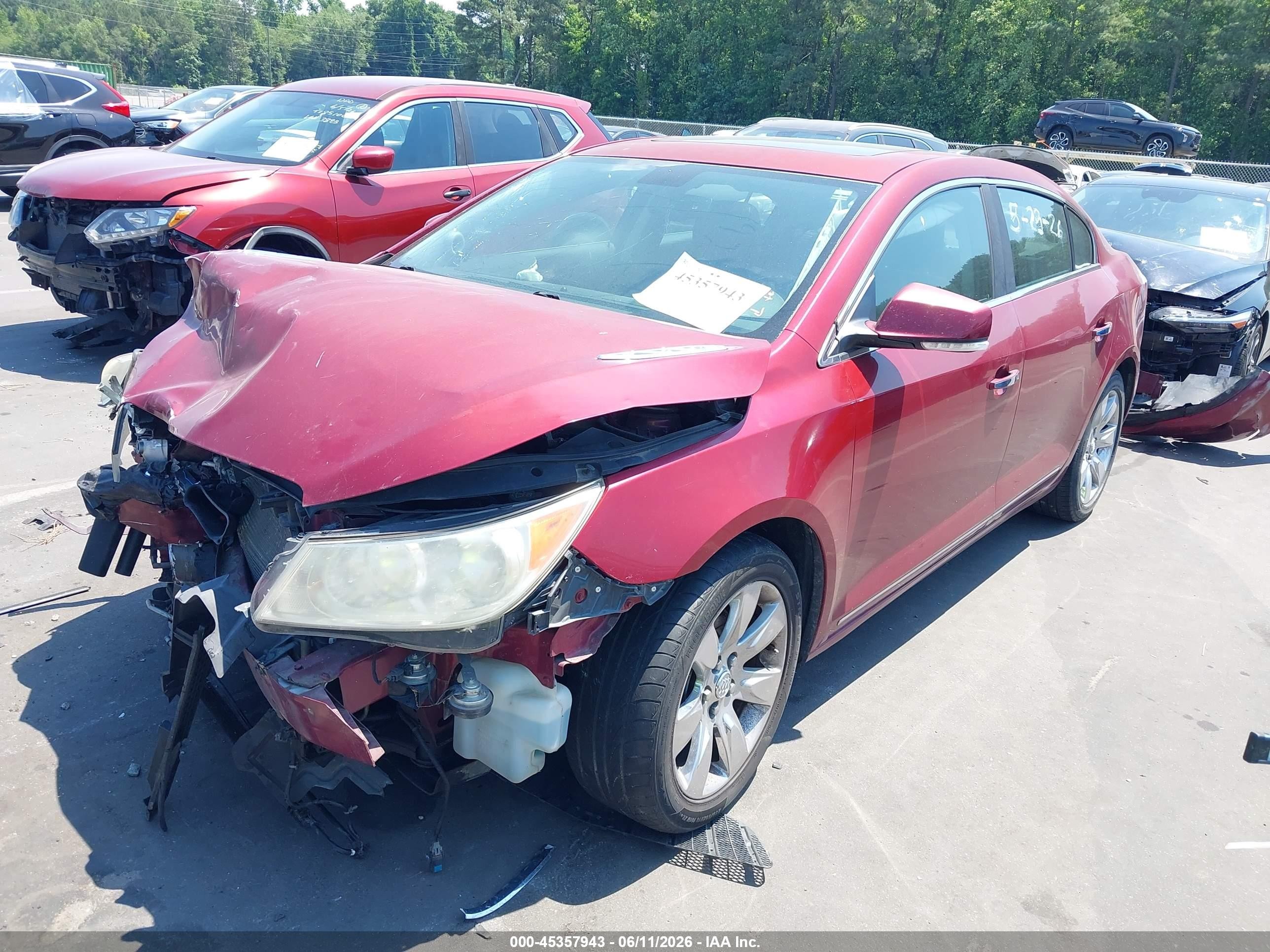 2011 Buick Lacrosse Cxl Burgundy vin: 1G4GC5ED0BF261445
