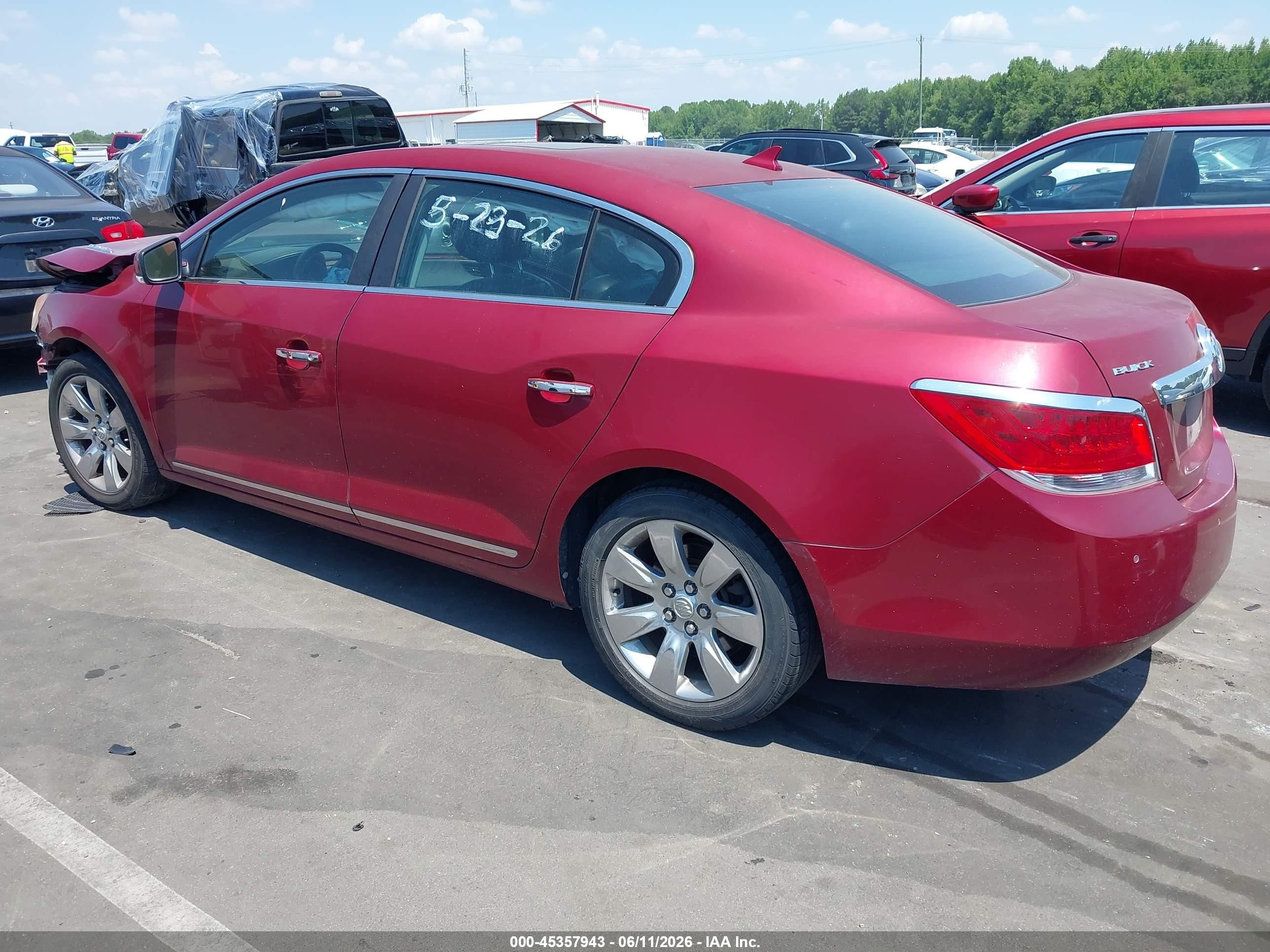 2011 Buick Lacrosse Cxl Burgundy vin: 1G4GC5ED0BF261445