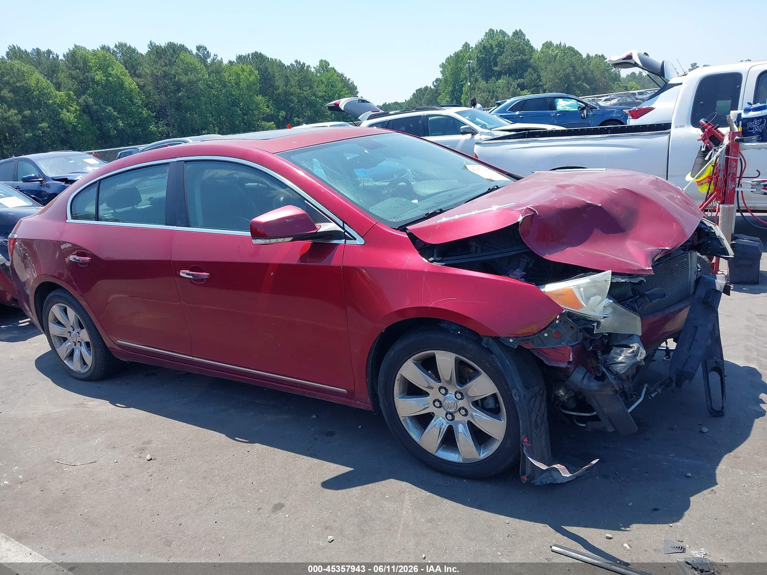 2011 Buick Lacrosse Cxl Burgundy vin: 1G4GC5ED0BF261445