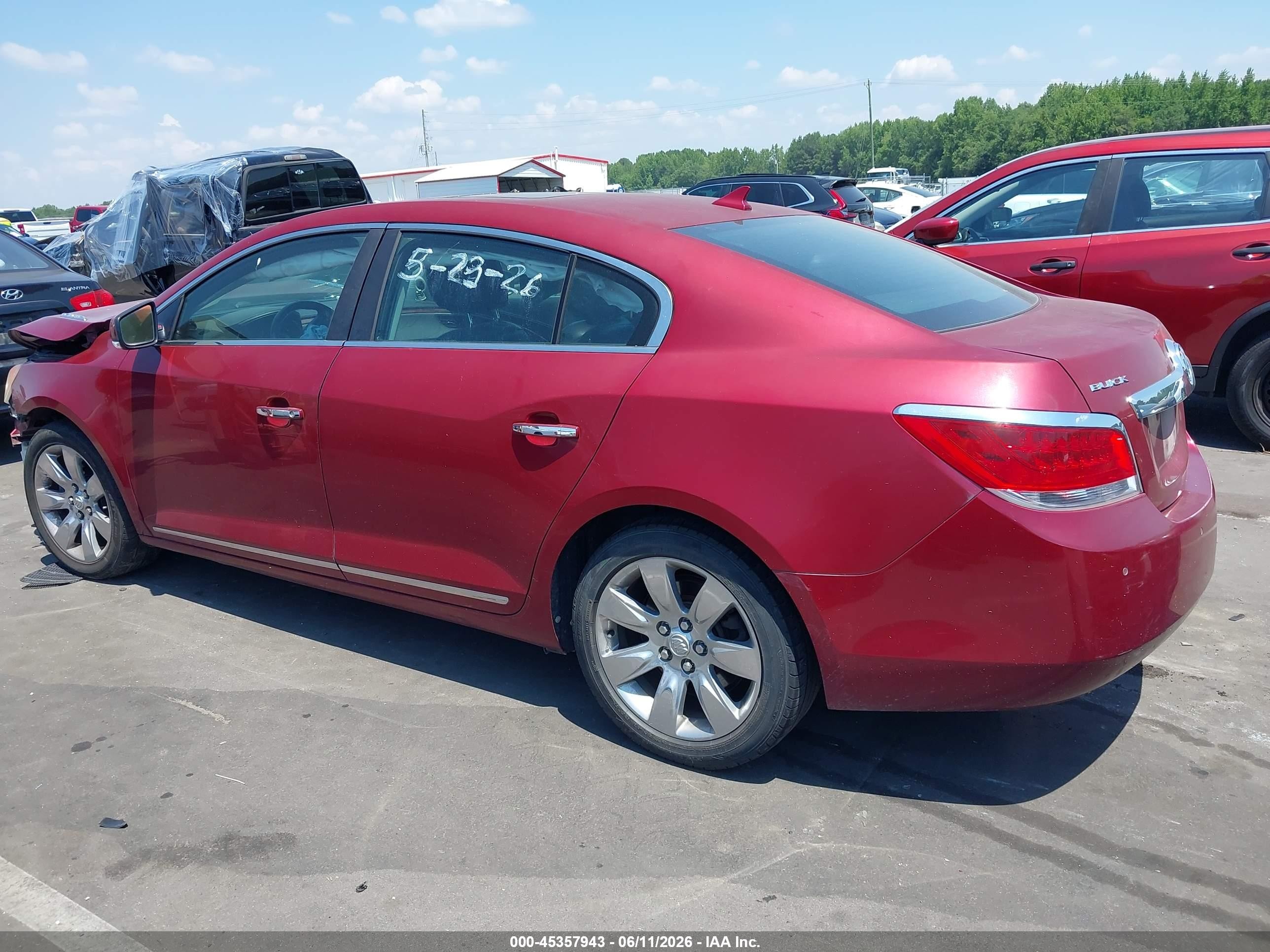 2011 Buick Lacrosse Cxl Burgundy vin: 1G4GC5ED0BF261445