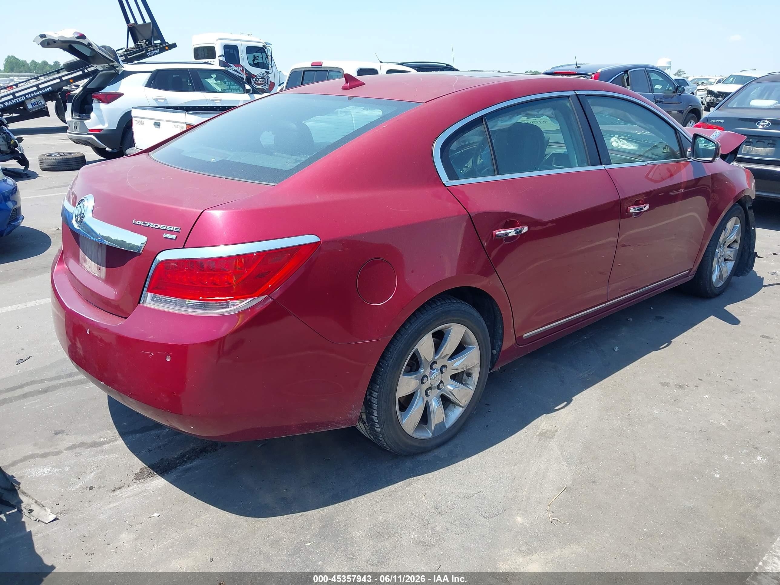 2011 Buick Lacrosse Cxl Burgundy vin: 1G4GC5ED0BF261445