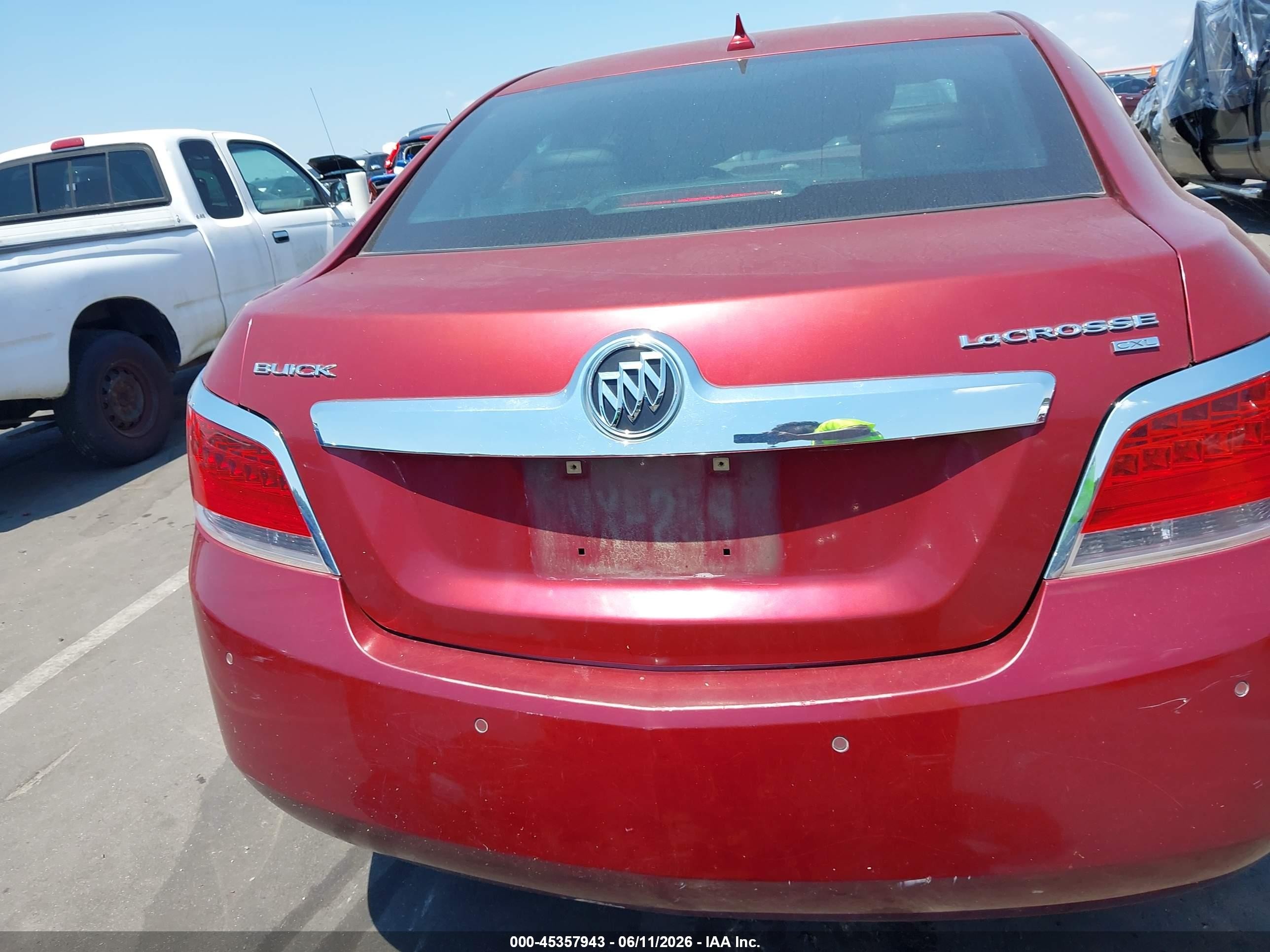 2011 Buick Lacrosse Cxl Burgundy vin: 1G4GC5ED0BF261445