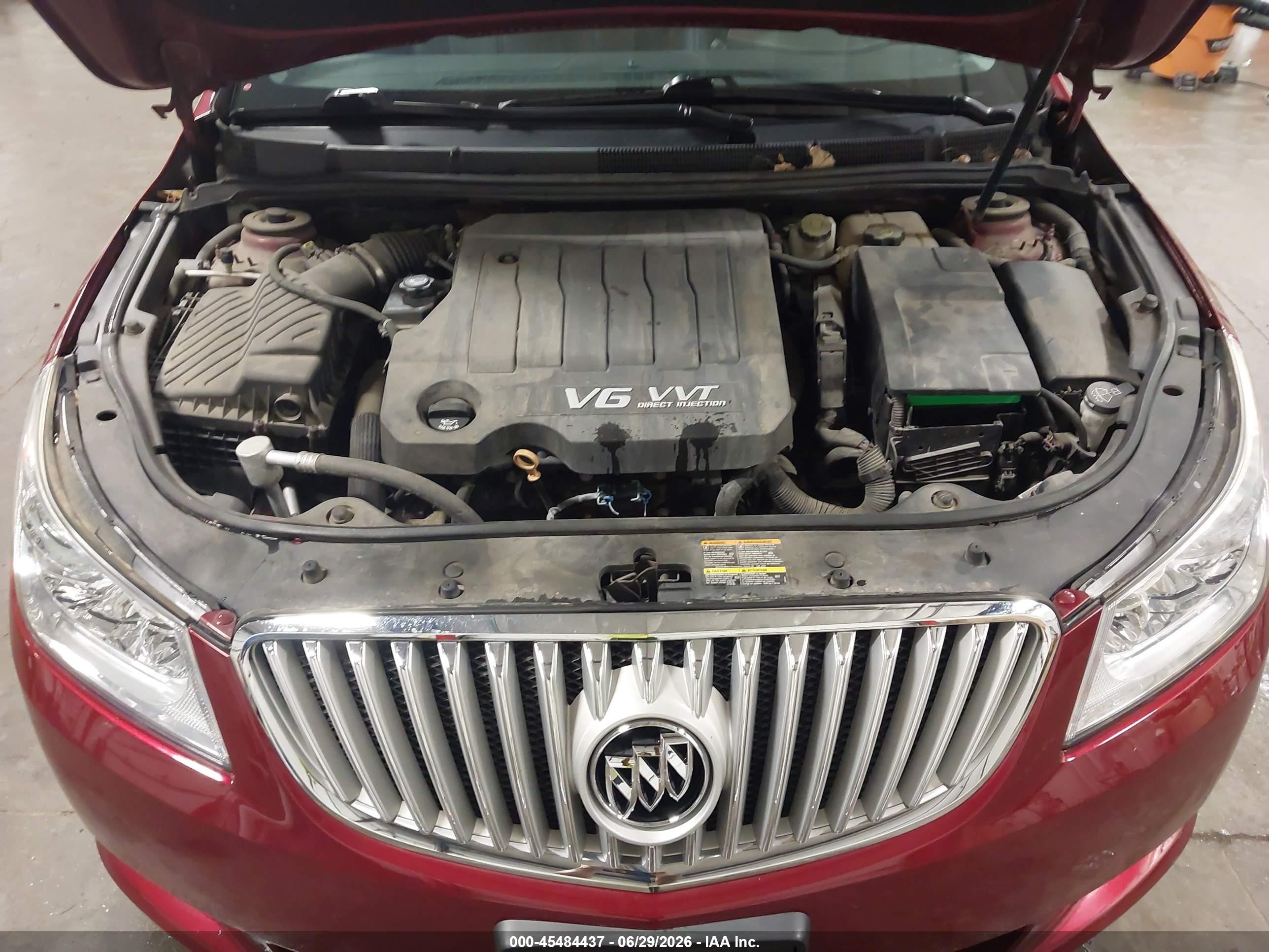 2011 Buick Lacrosse Cxl Red vin: 1G4GC5ED2BF278800