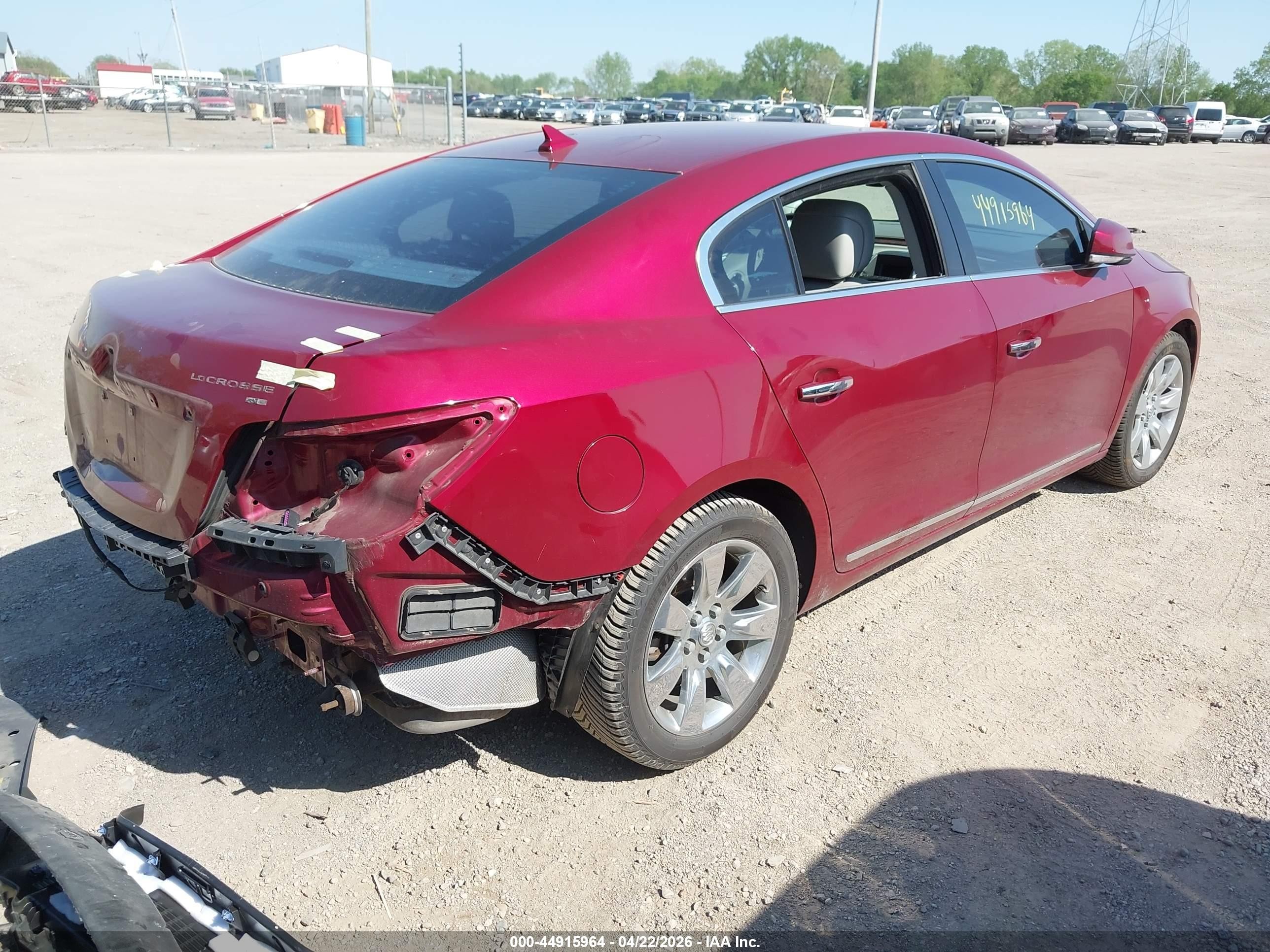 2011 Buick Lacrosse Cxl Red vin: 1G4GC5ED3BF228245