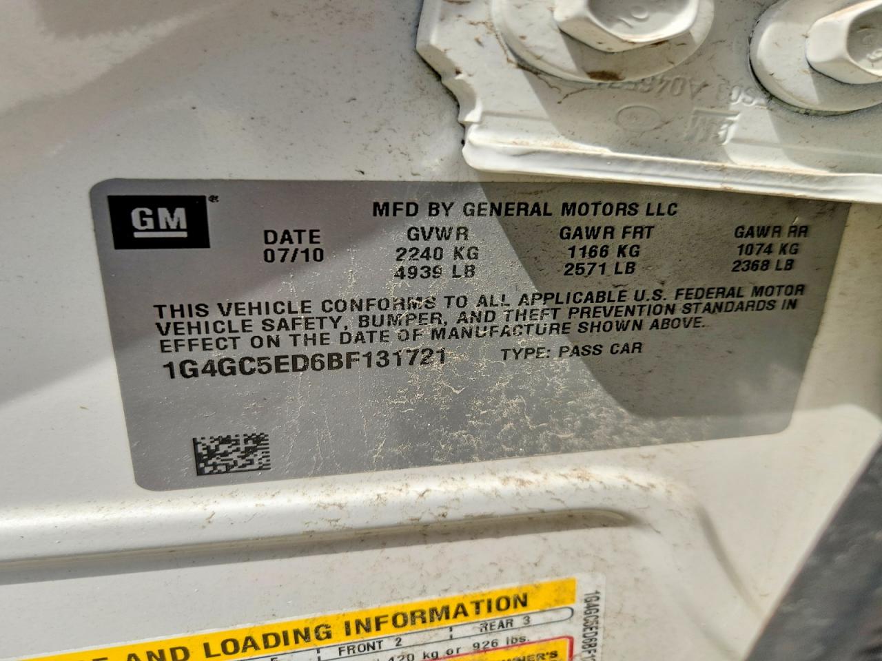 2011 Buick Lacrosse Cream vin: 1G4GC5ED6BF131721