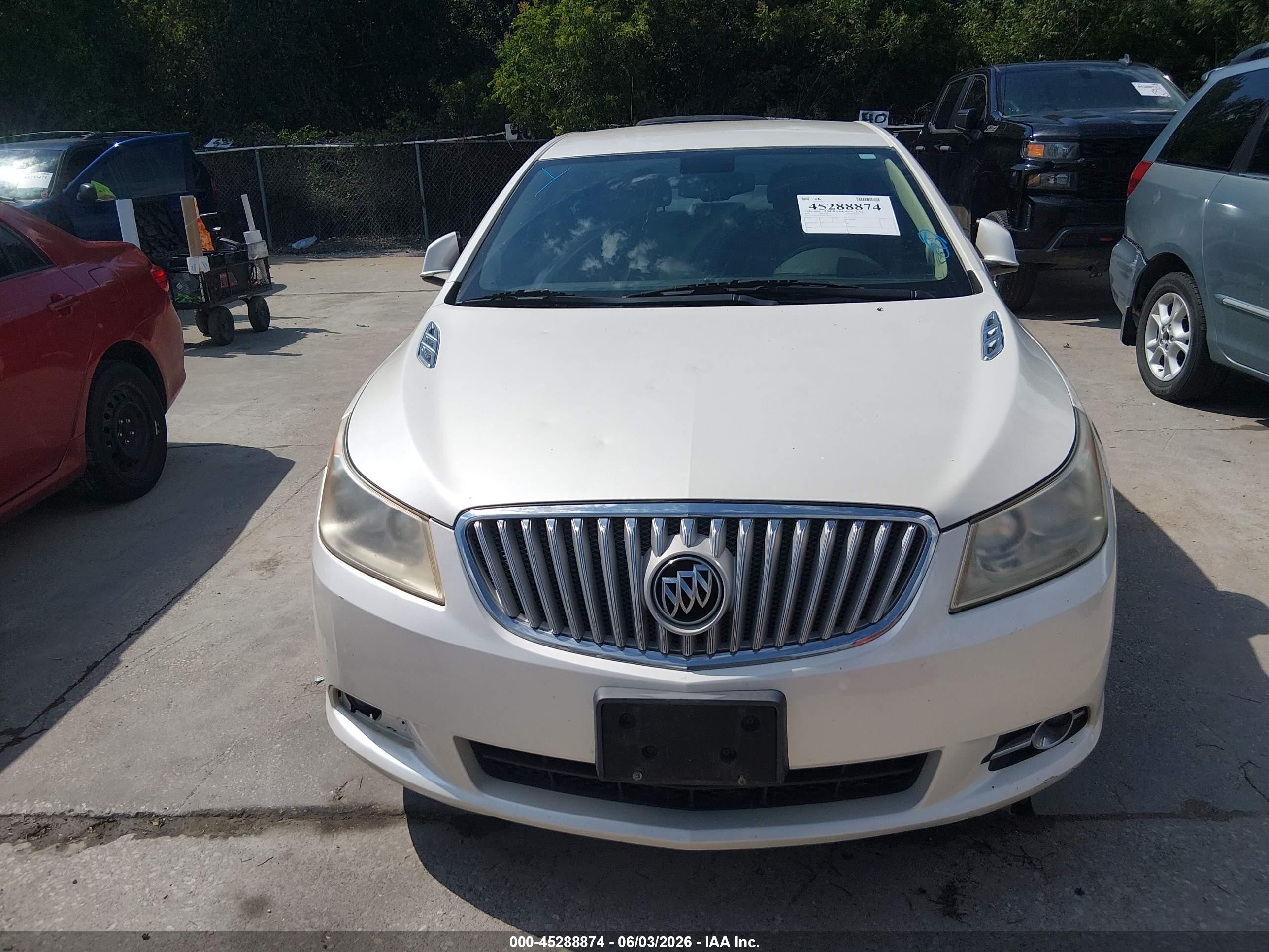 2011 Buick Lacrosse Cxl White vin: 1G4GC5ED6BF336276