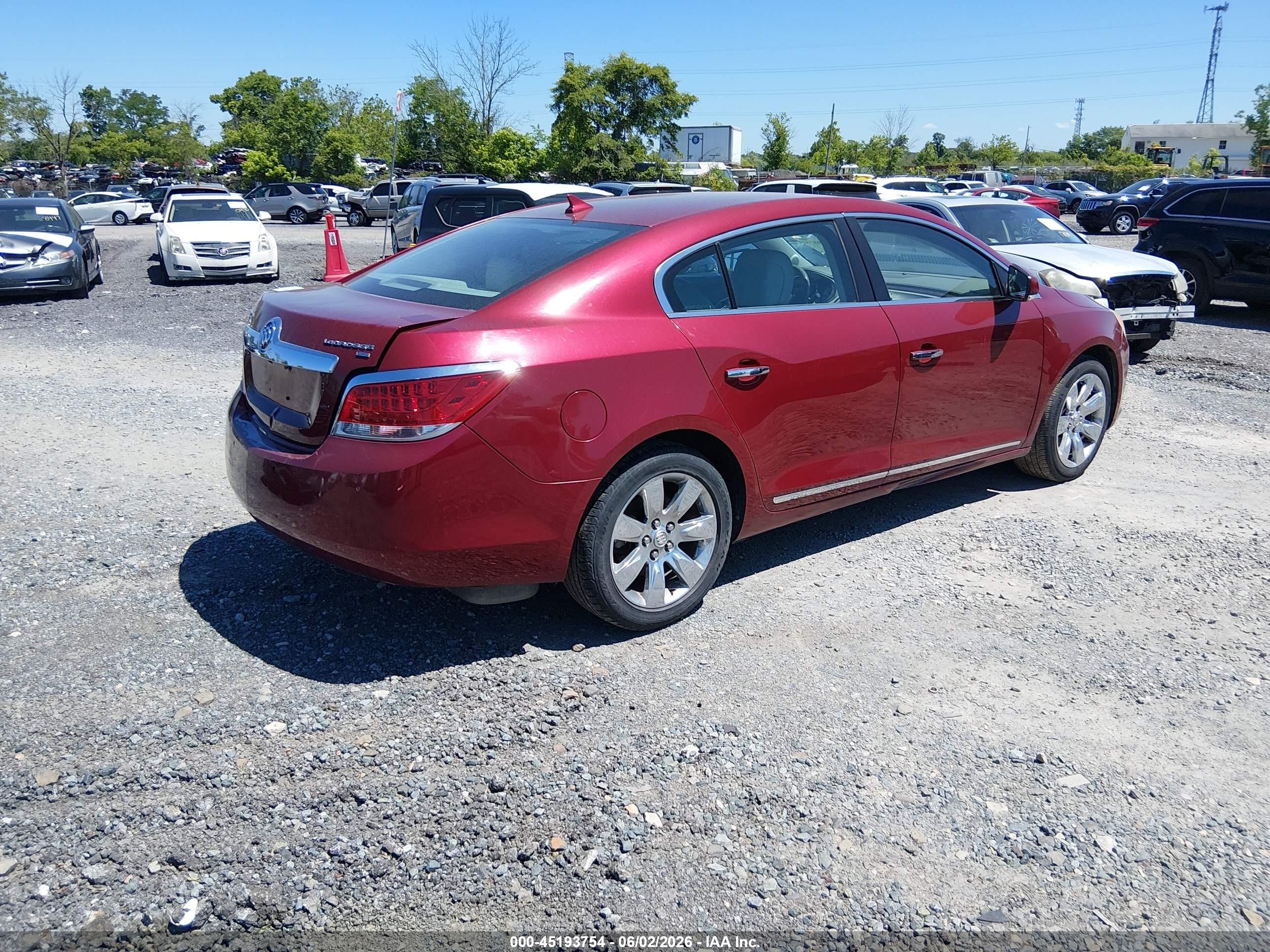 2011 Buick Lacrosse Cxl Red vin: 1G4GC5ED9BF196630