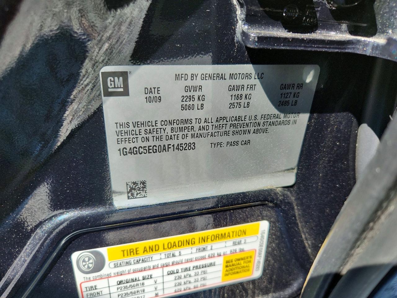 2010 Buick Lacrosse Cxl Black vin: 1G4GC5EG0AF145283