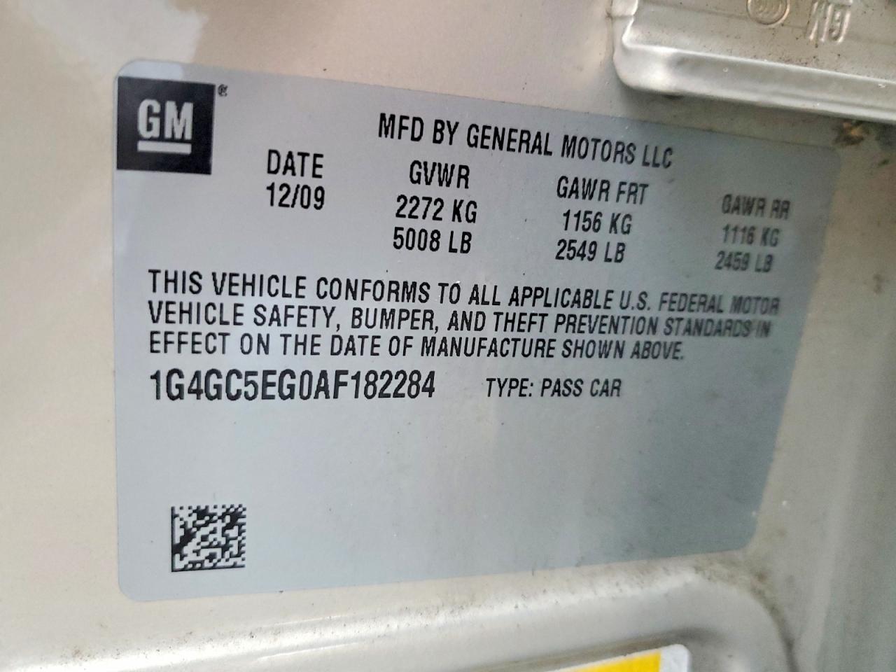 2010 Buick Lacrosse Cxl Tan vin: 1G4GC5EG0AF182284