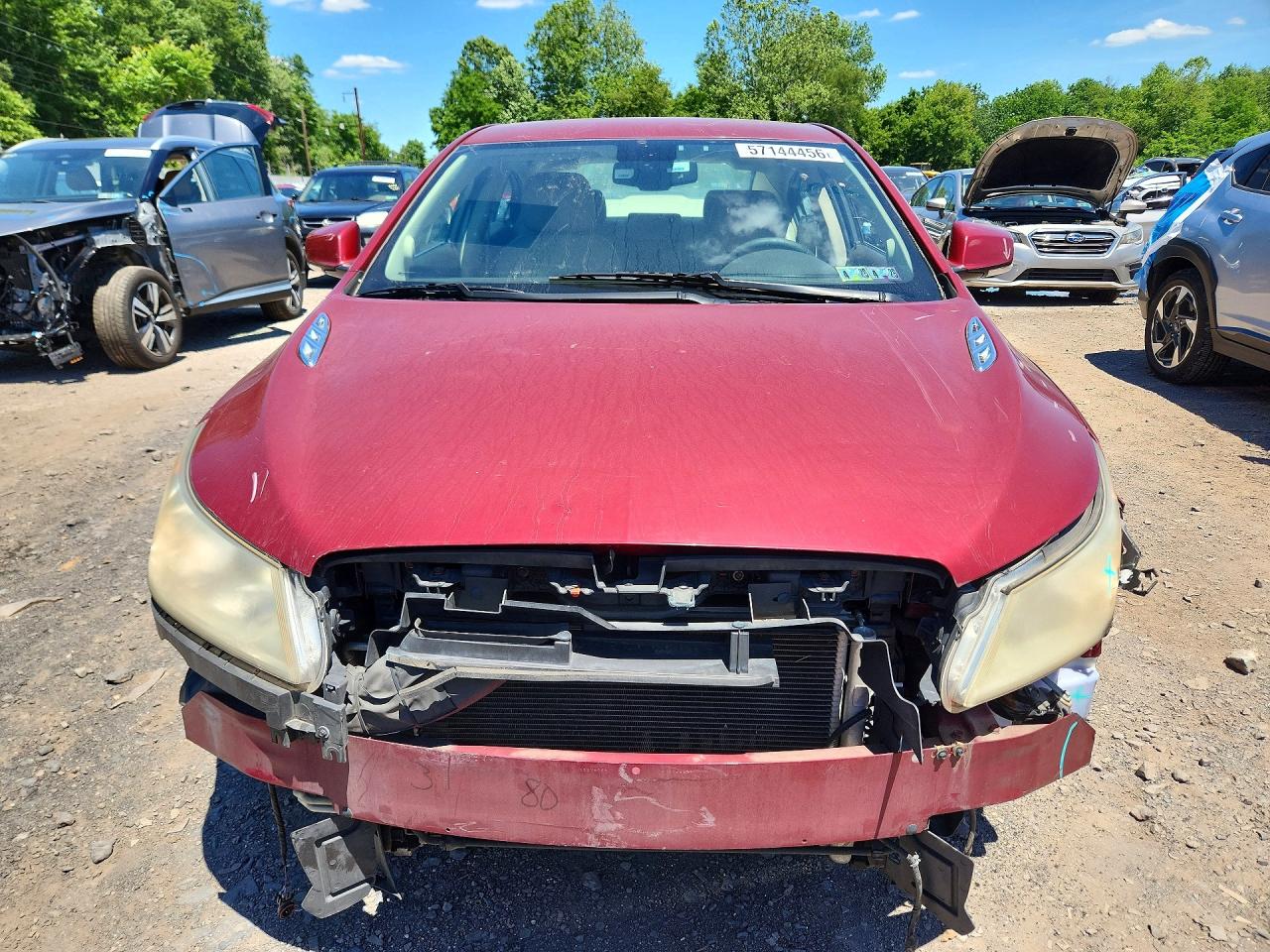 2010 Buick Lacrosse Cxl Burgundy vin: 1G4GC5EG1AF267490
