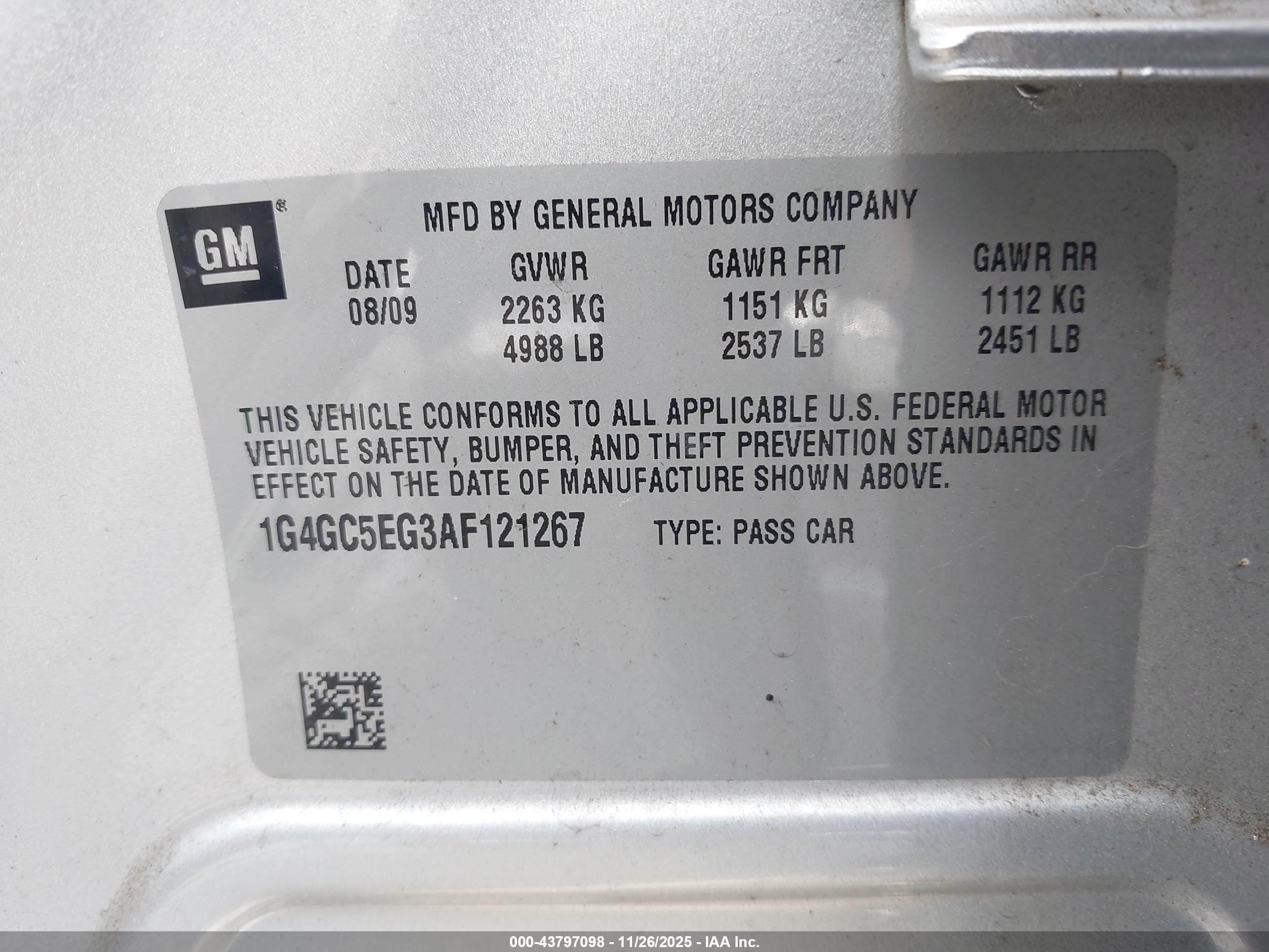 2010 Buick Lacrosse Cxl Gray vin: 1G4GC5EG3AF121267