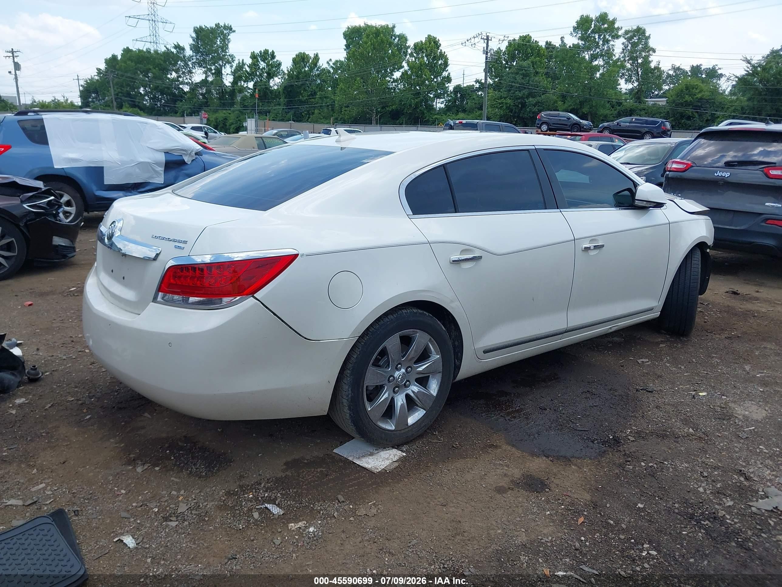2010 Buick Lacrosse Cxl White vin: 1G4GC5EG4AF176150