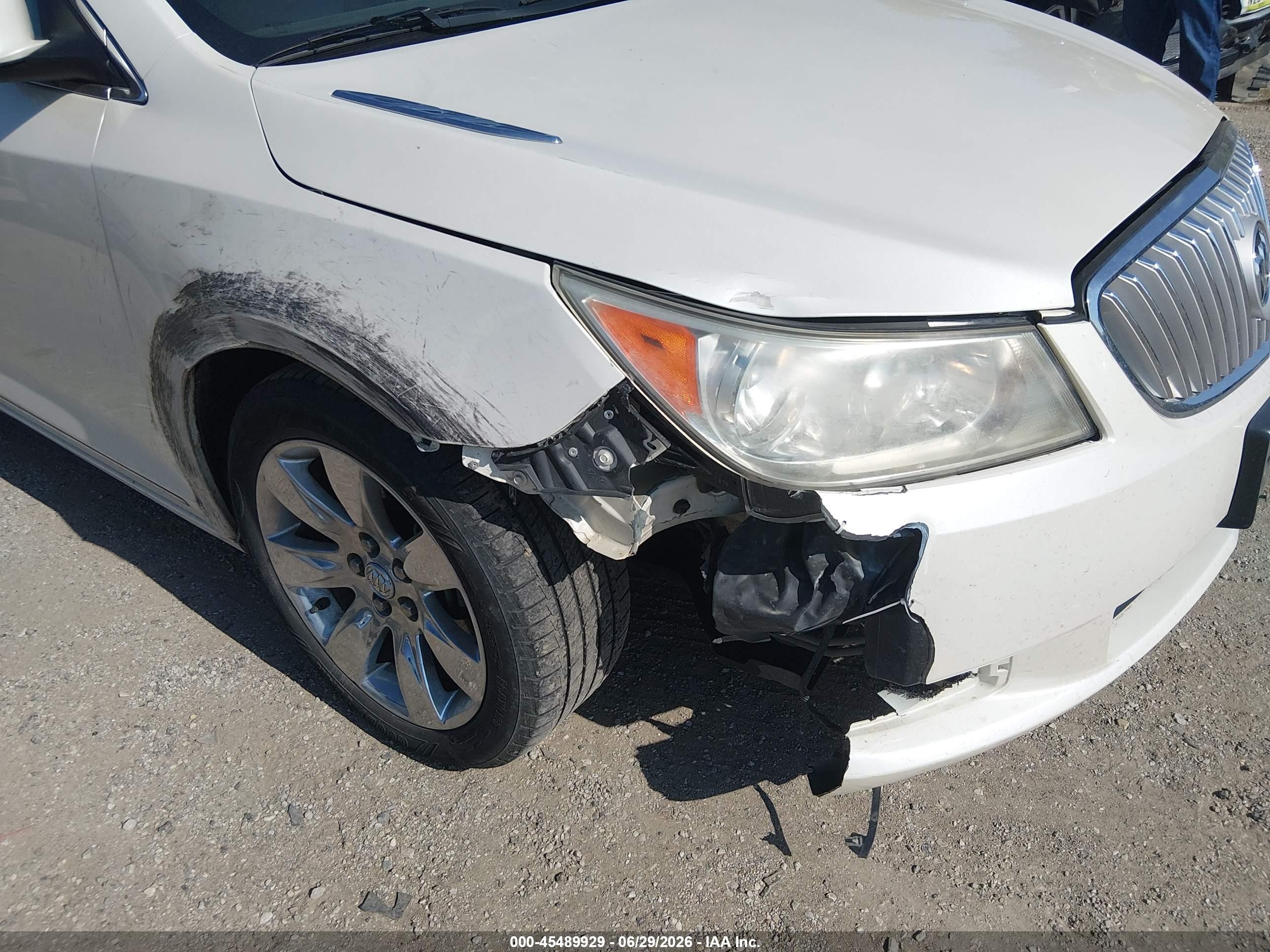2010 Buick Lacrosse Cxl White vin: 1G4GC5EG5AF145652